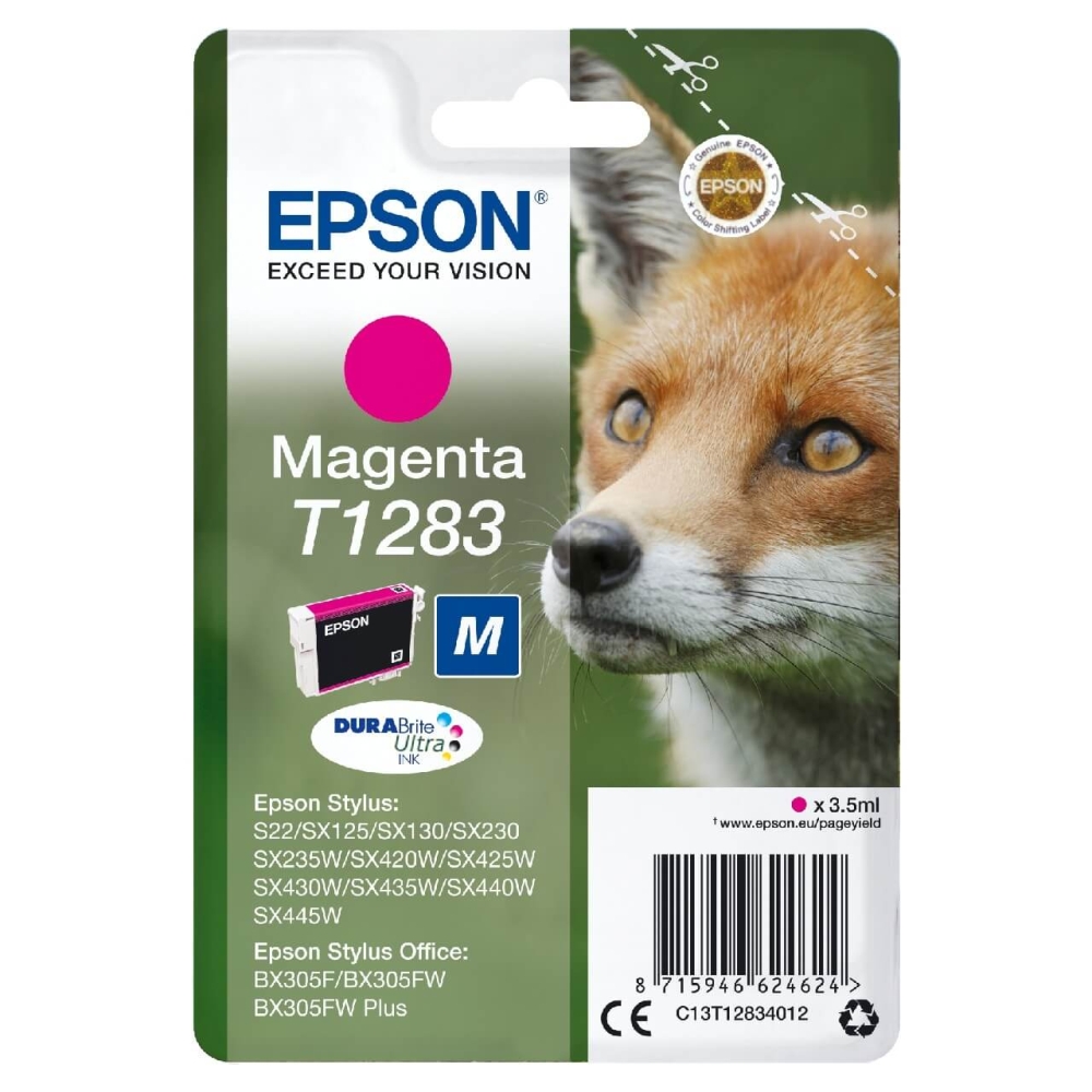 Original Epson Tintenpatrone C13T12834012 / T1283 Magenta