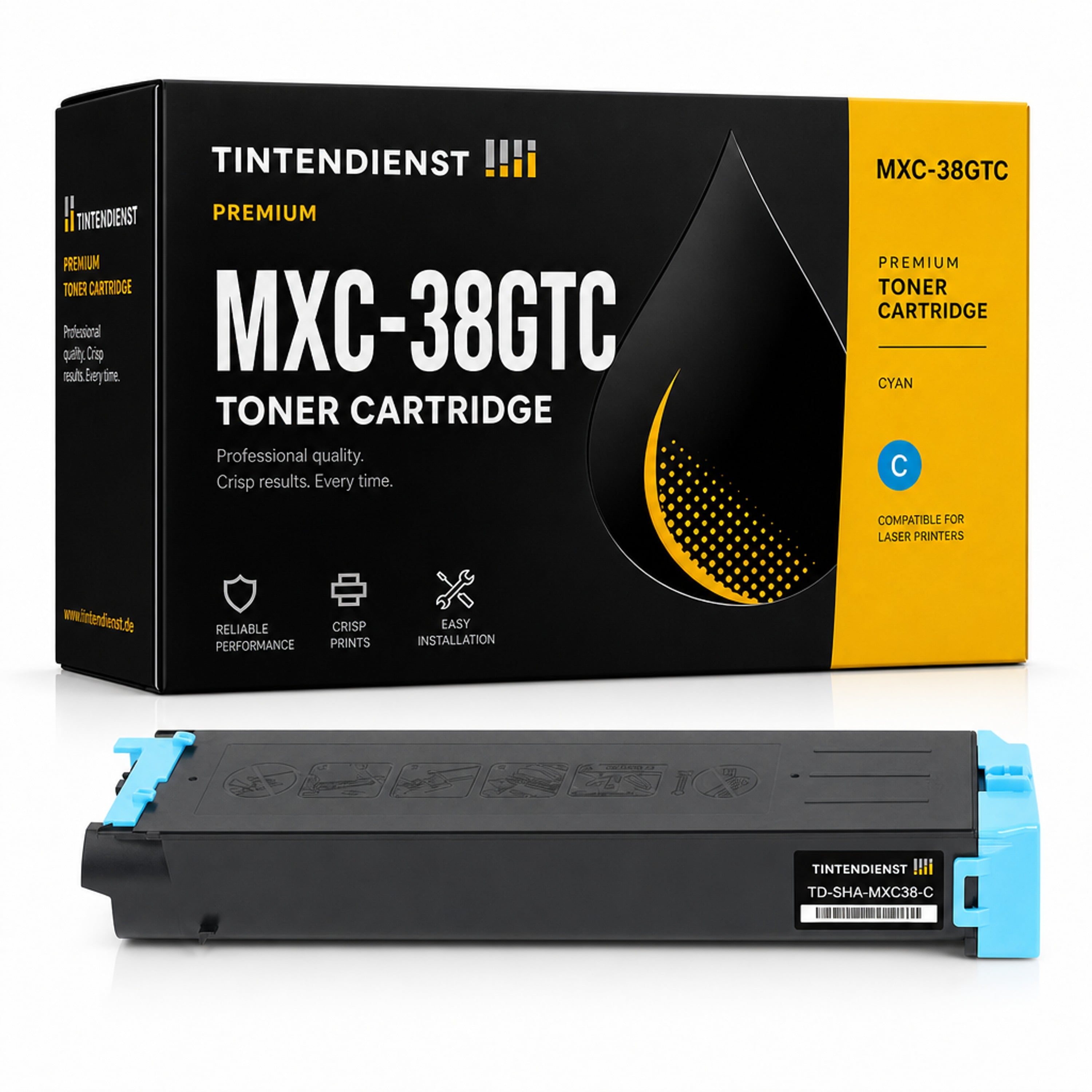 Toner kompatibel zu Sharp MXC-38GTC, cyan