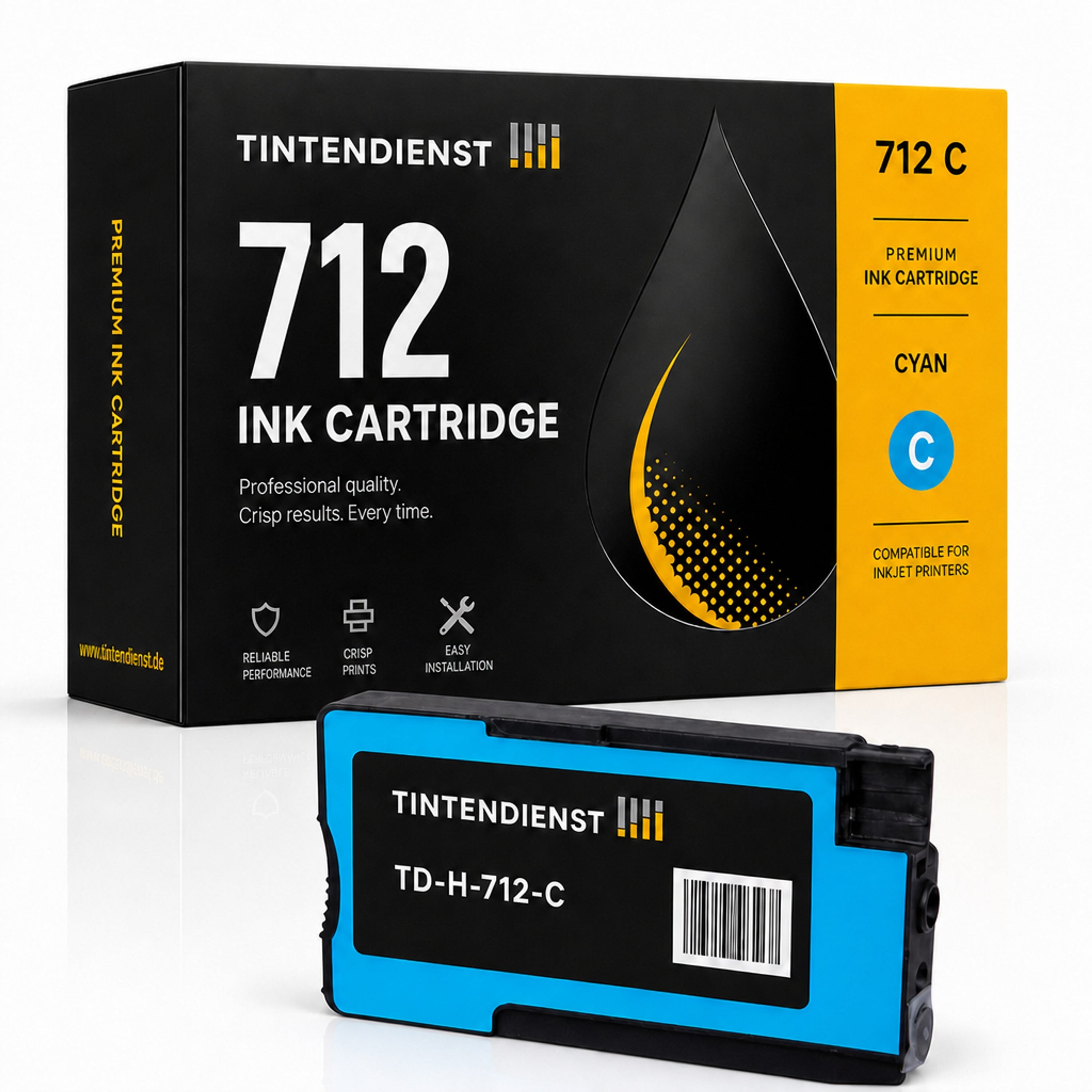 Druckerpatrone kompatibel zu HP 712, cyan