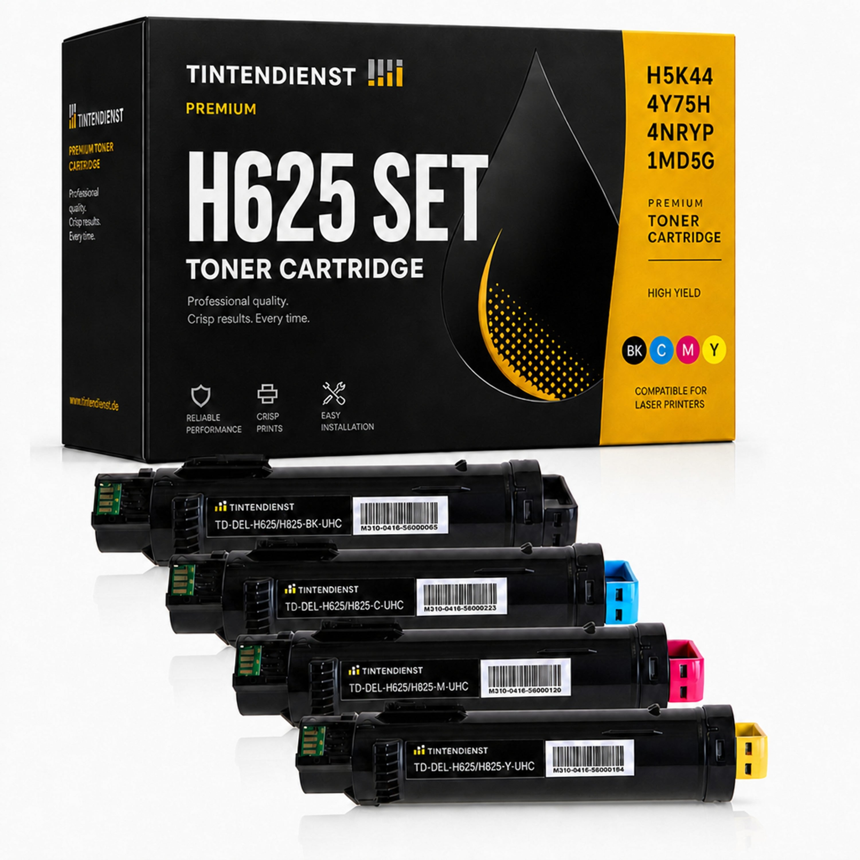 Set kompatibel zu Dell 593-BBSF, 4 Toner