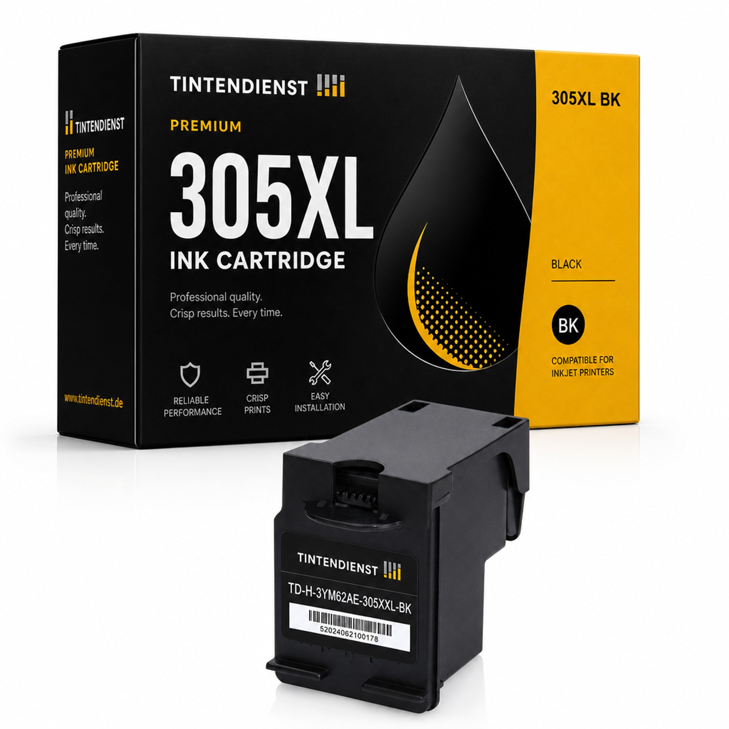 Druckerpatrone kompatibel zu HP 305XL, schwarz