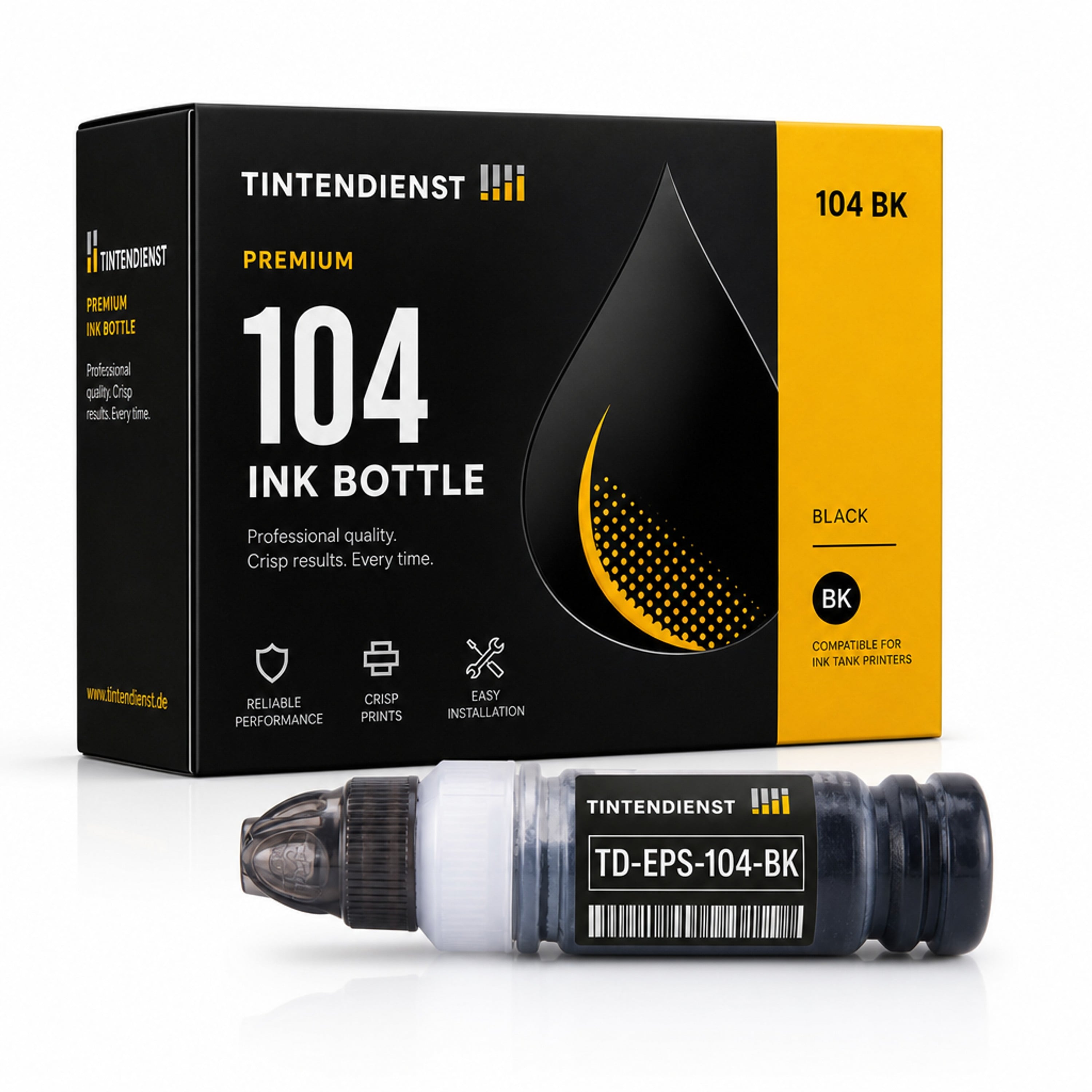 Tintentank kompatibel zu Epson 104, schwarz
