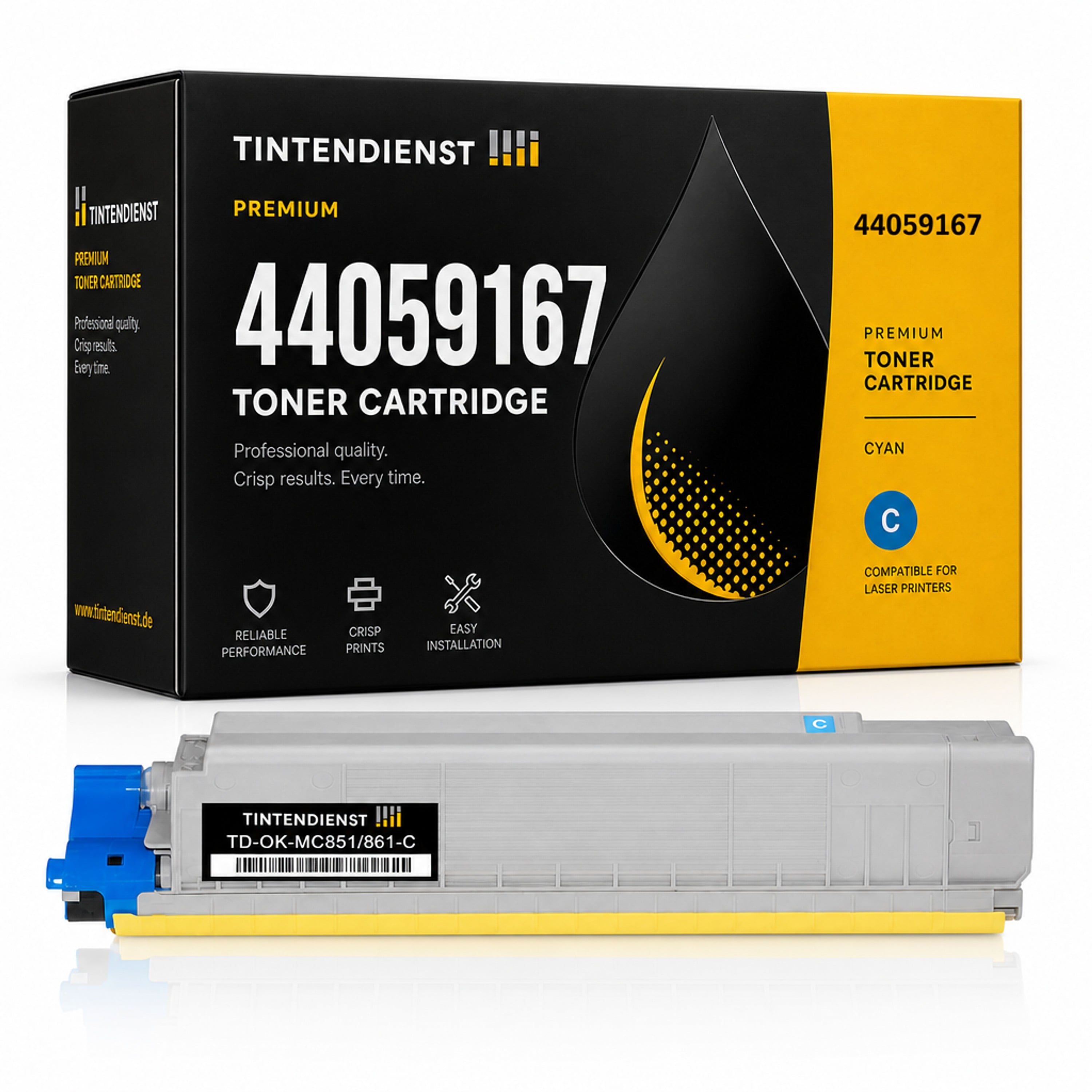 Toner kompatibel zu OKI 44059167, cyan