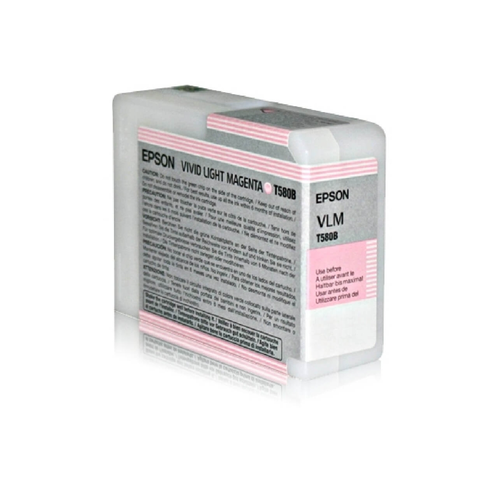 Original Epson Tintenpatrone C13T580B00 / T580B Light Magenta