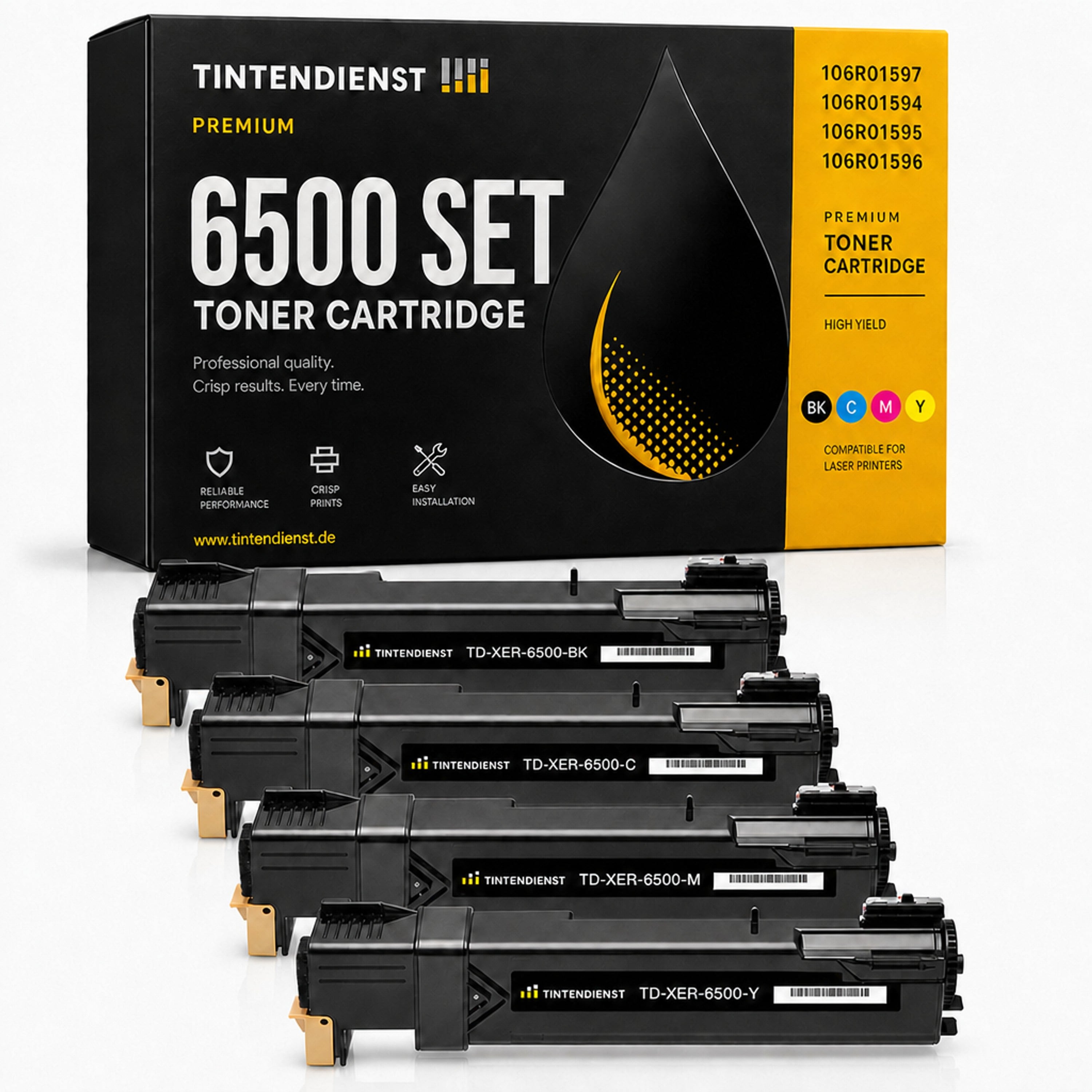 Set kompatibel zu Xerox 106R01594, 4 Toner