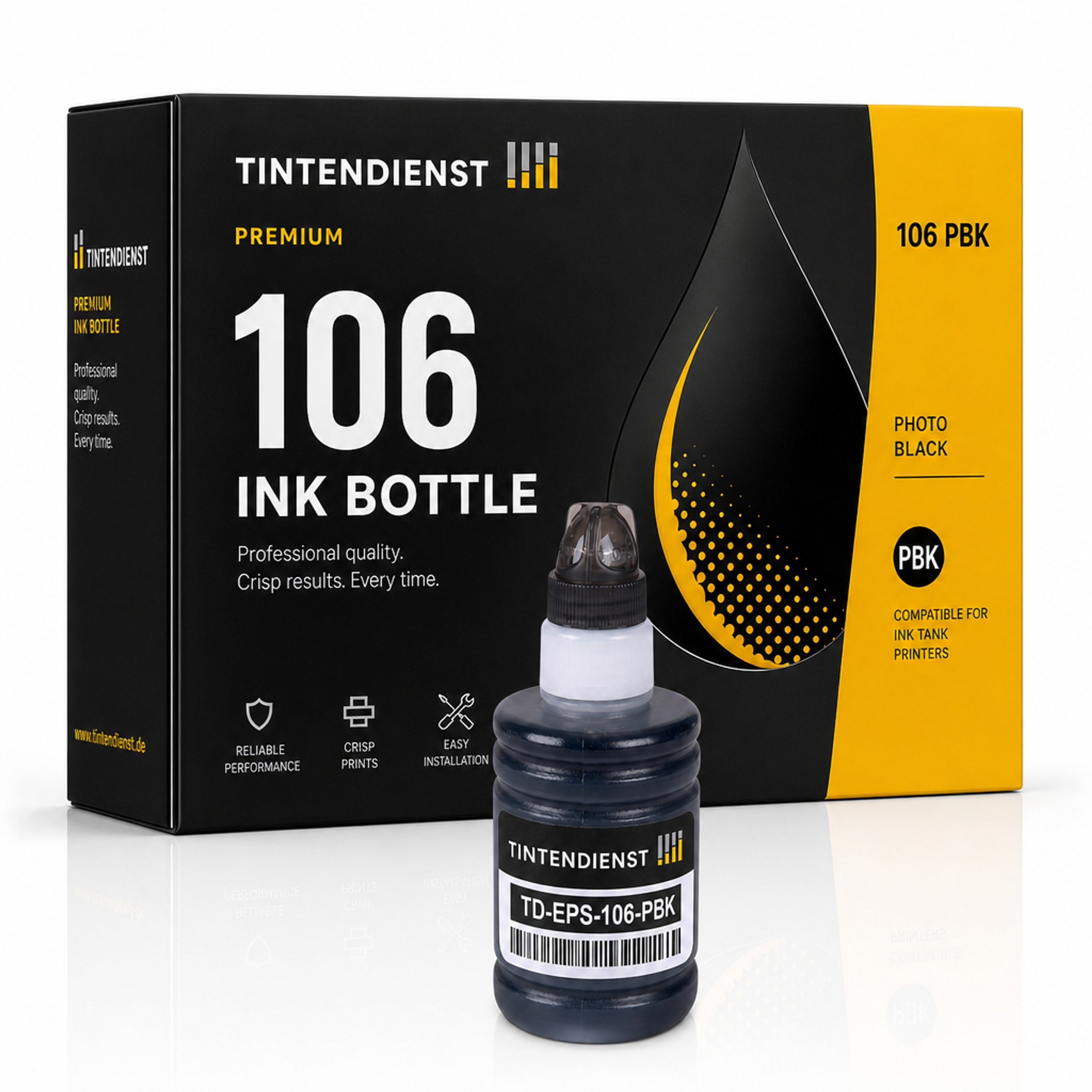 Tintentank kompatibel zu Epson 106, photo schwarz