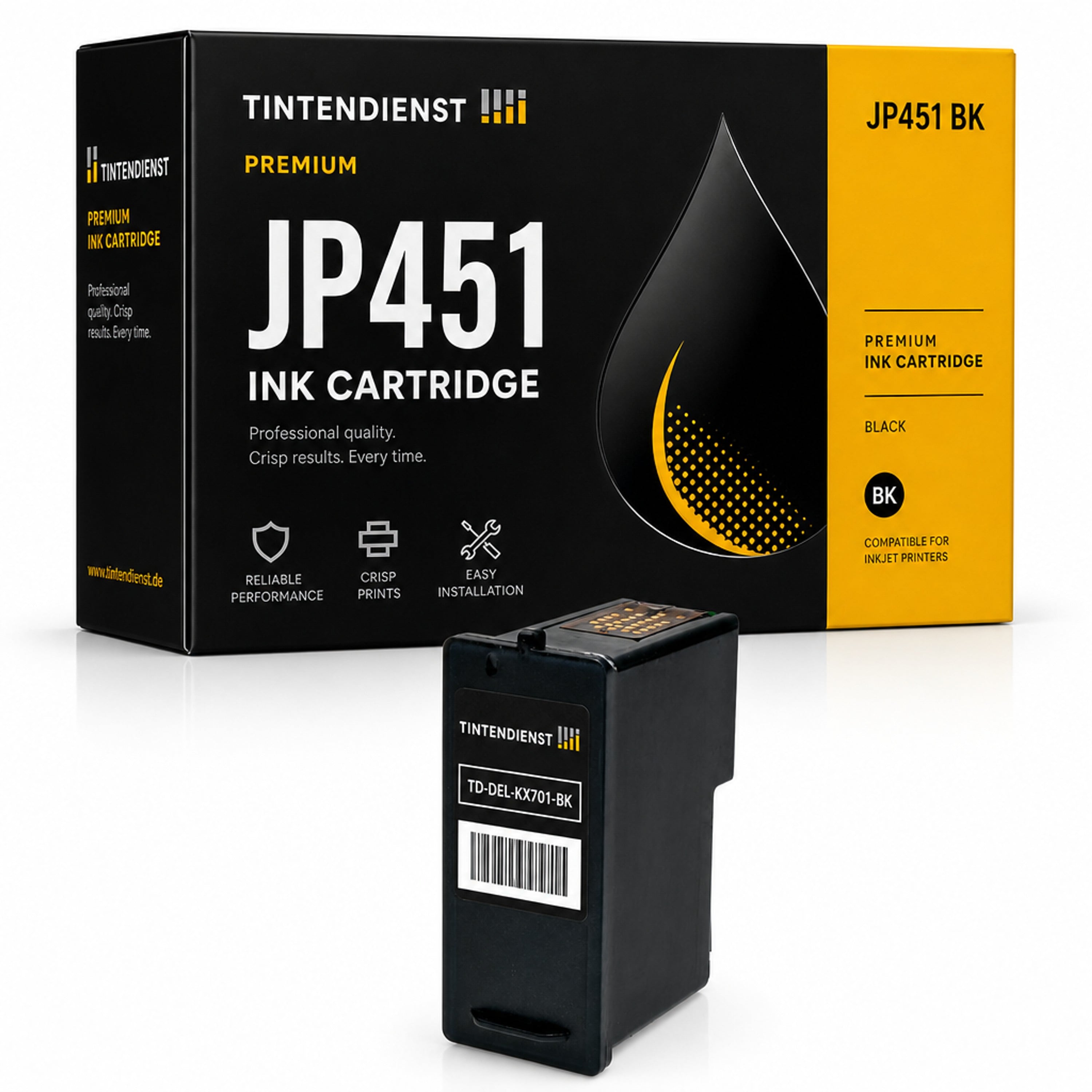 Druckerpatrone kompatibel zu Dell JP451, schwarz