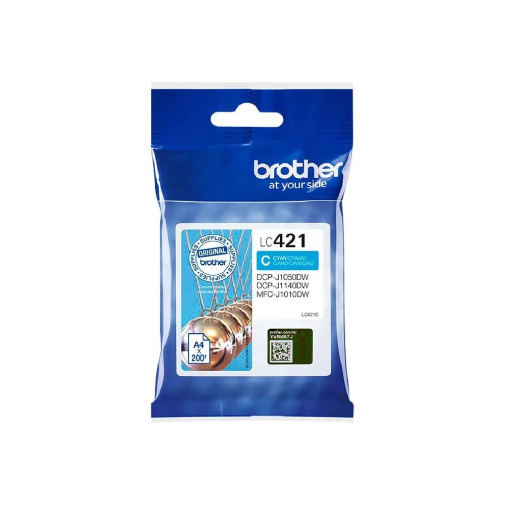 Original Brother Tintenpatrone LC-421C Cyan [XL Füllmenge]