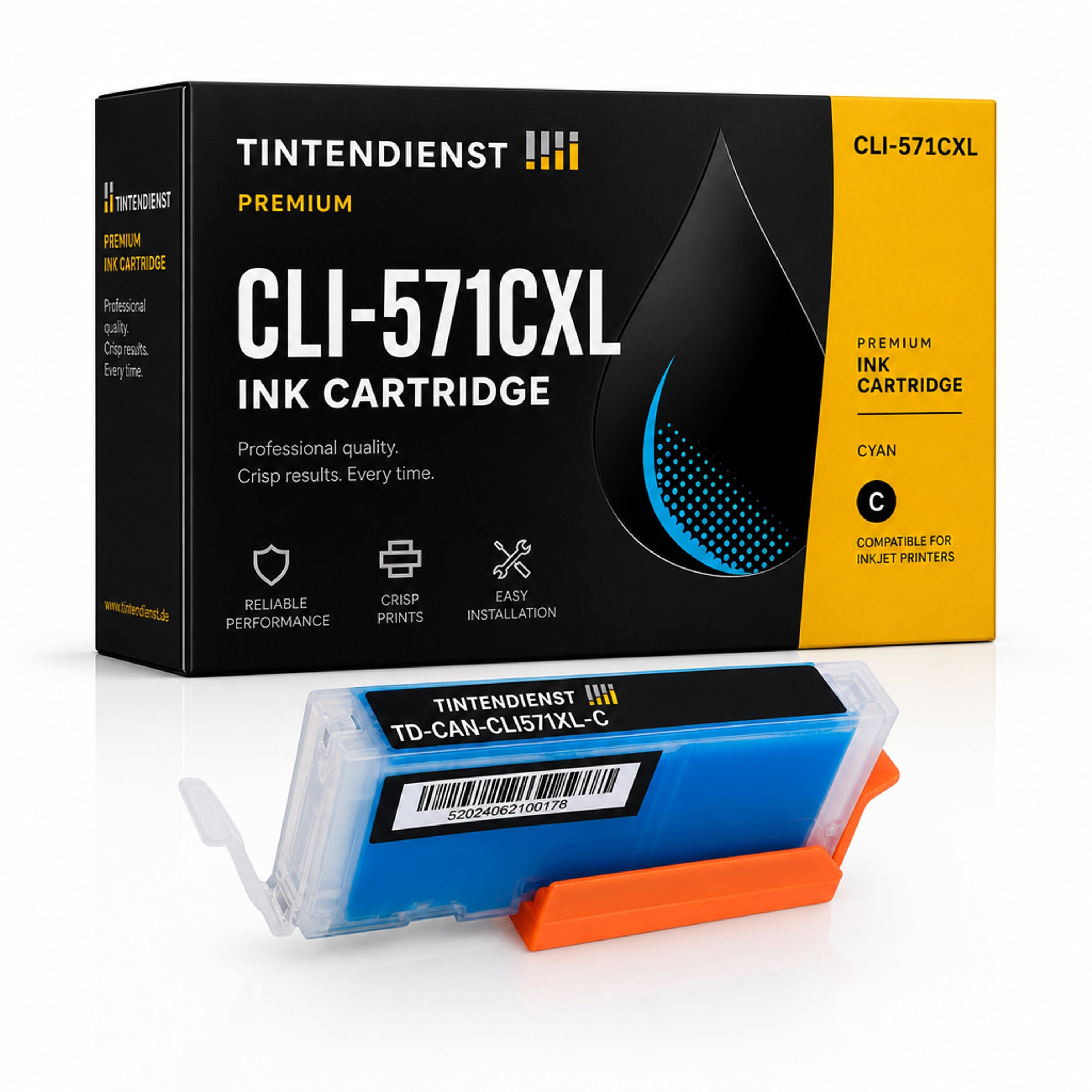 Druckerpatrone kompatibel zu Canon CLI-571CXL, cyan