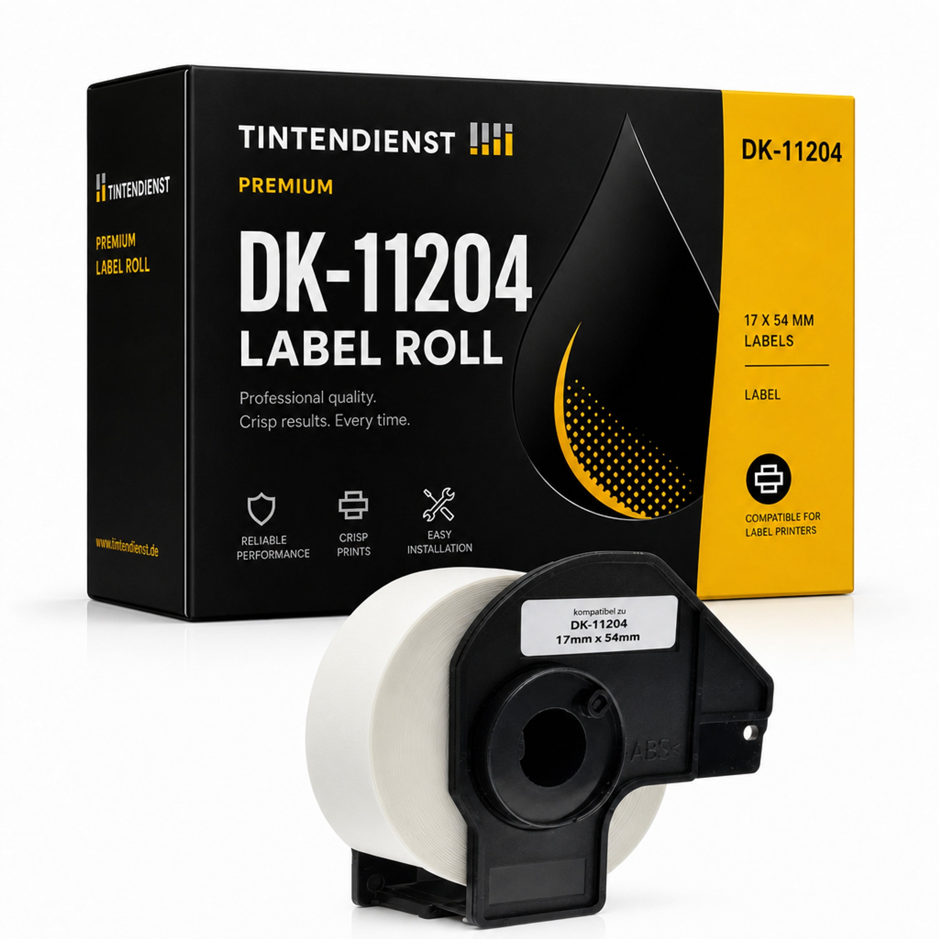 Etikett kompatibel zu Brother DK-11204, 17 mm x 54 mm, 400 Stück