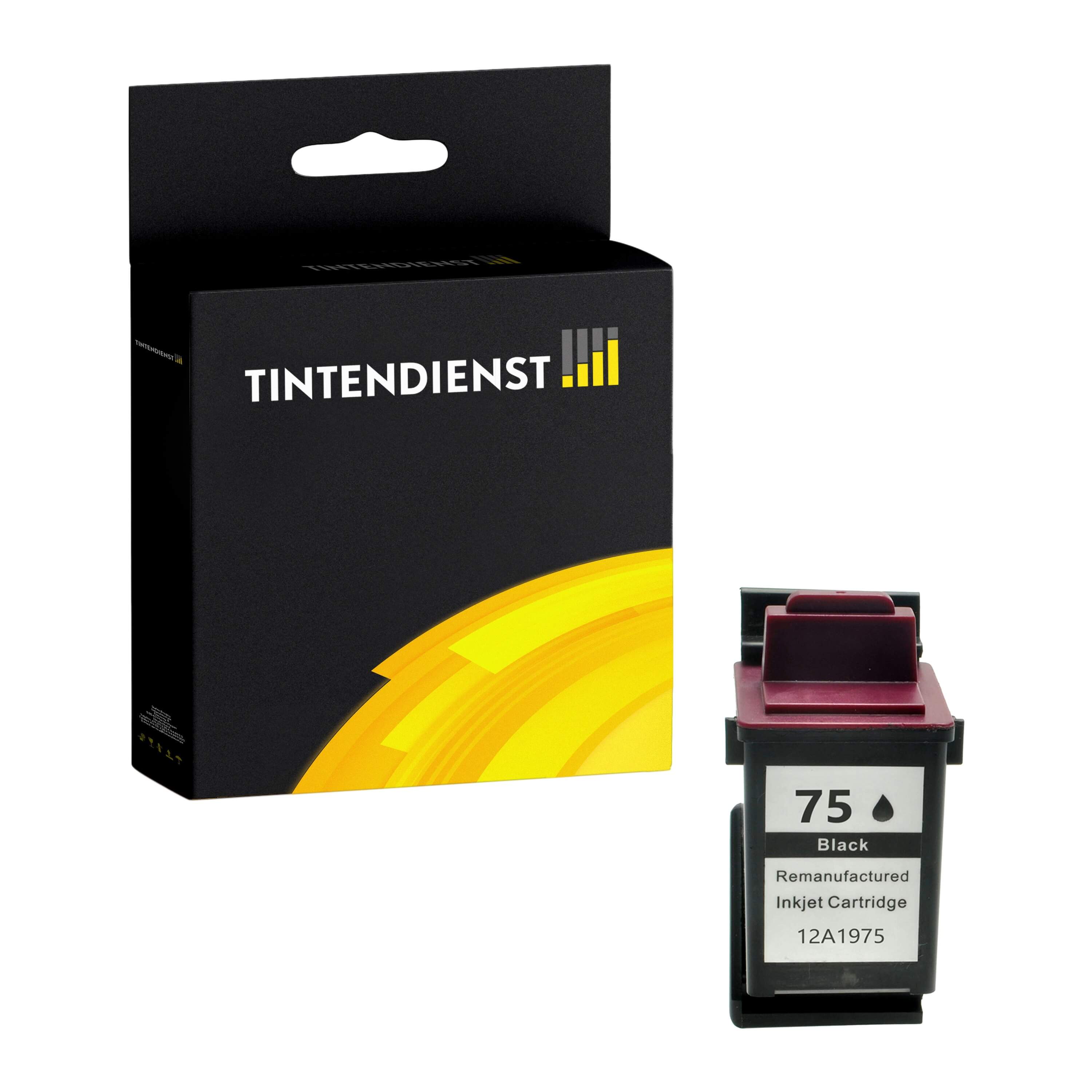 Tintendienst kompatibel für Lexmark Tintenpatrone 12A1975E / 75 Schwarz [XL Füllmenge]