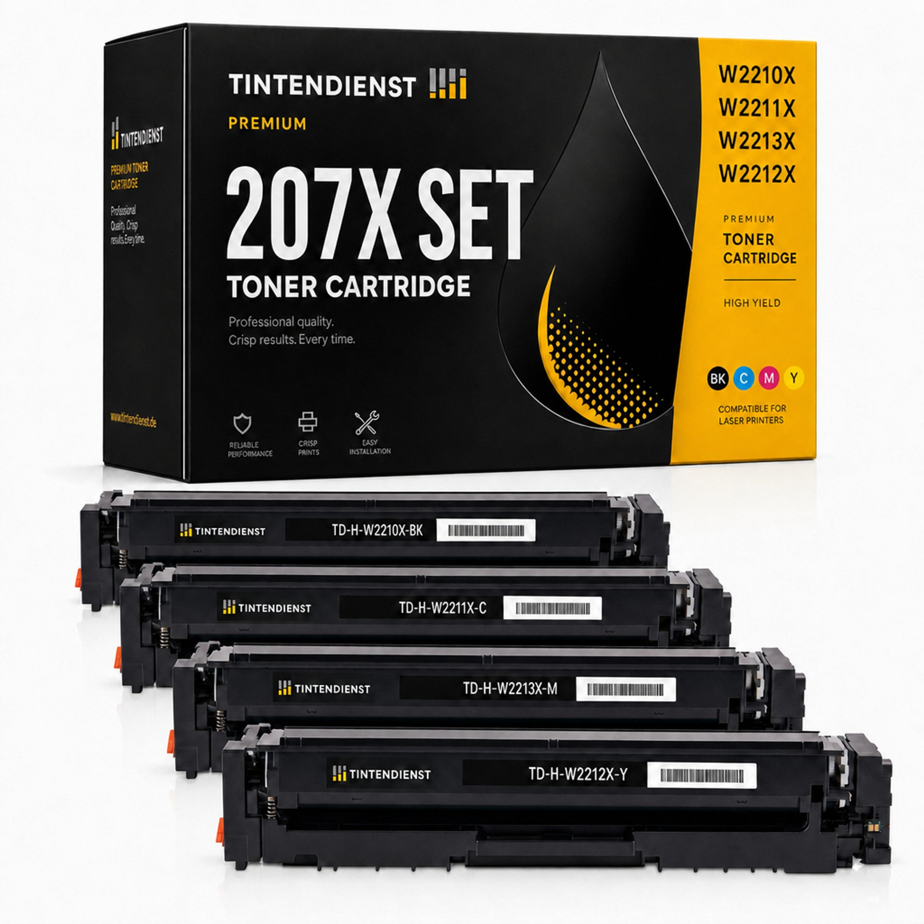 Set kompatibel zu HP W2210X, 4 Toner