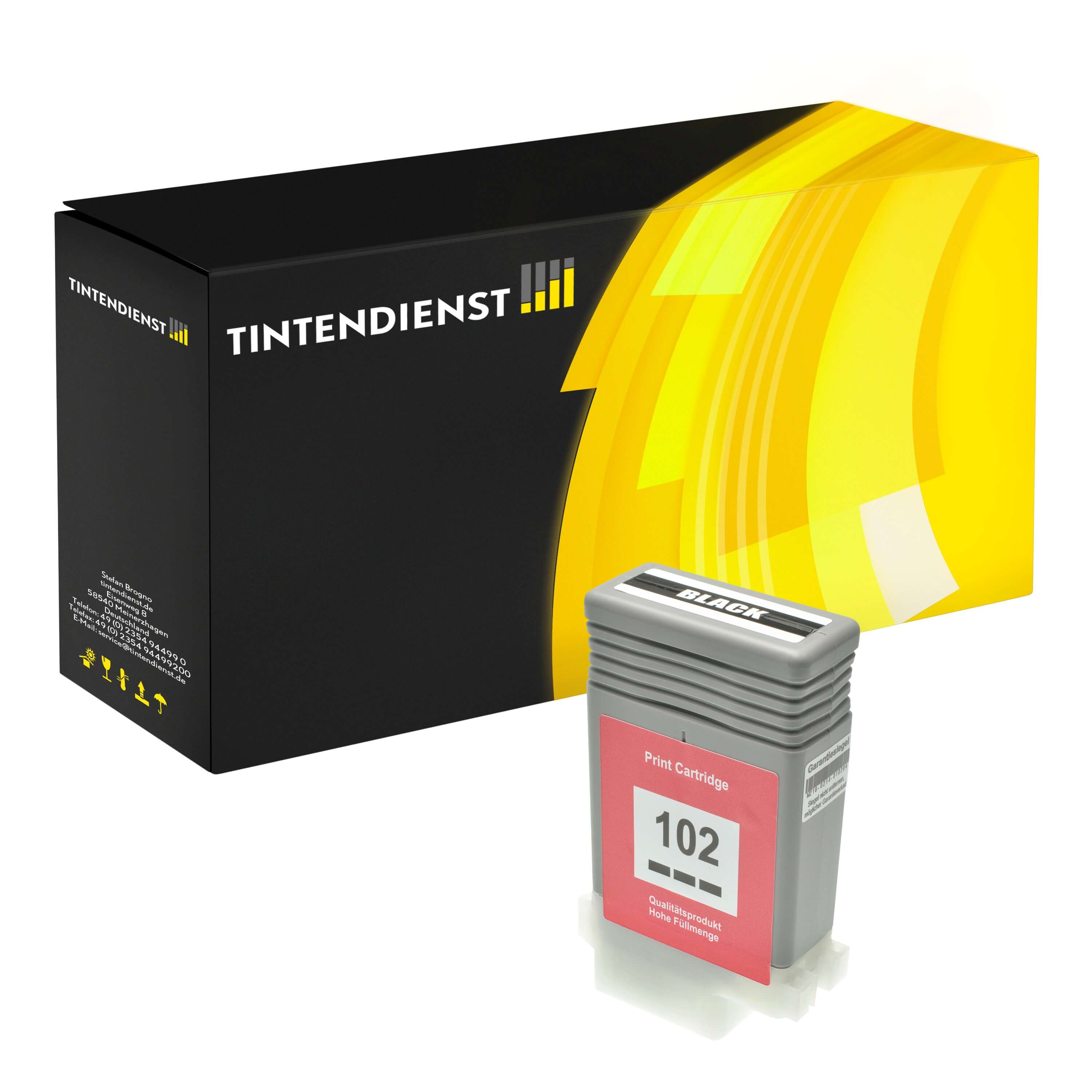 Tintendienst kompatibel für Canon Tintenpatrone 0895B001 / PFI-102BK Schwarz