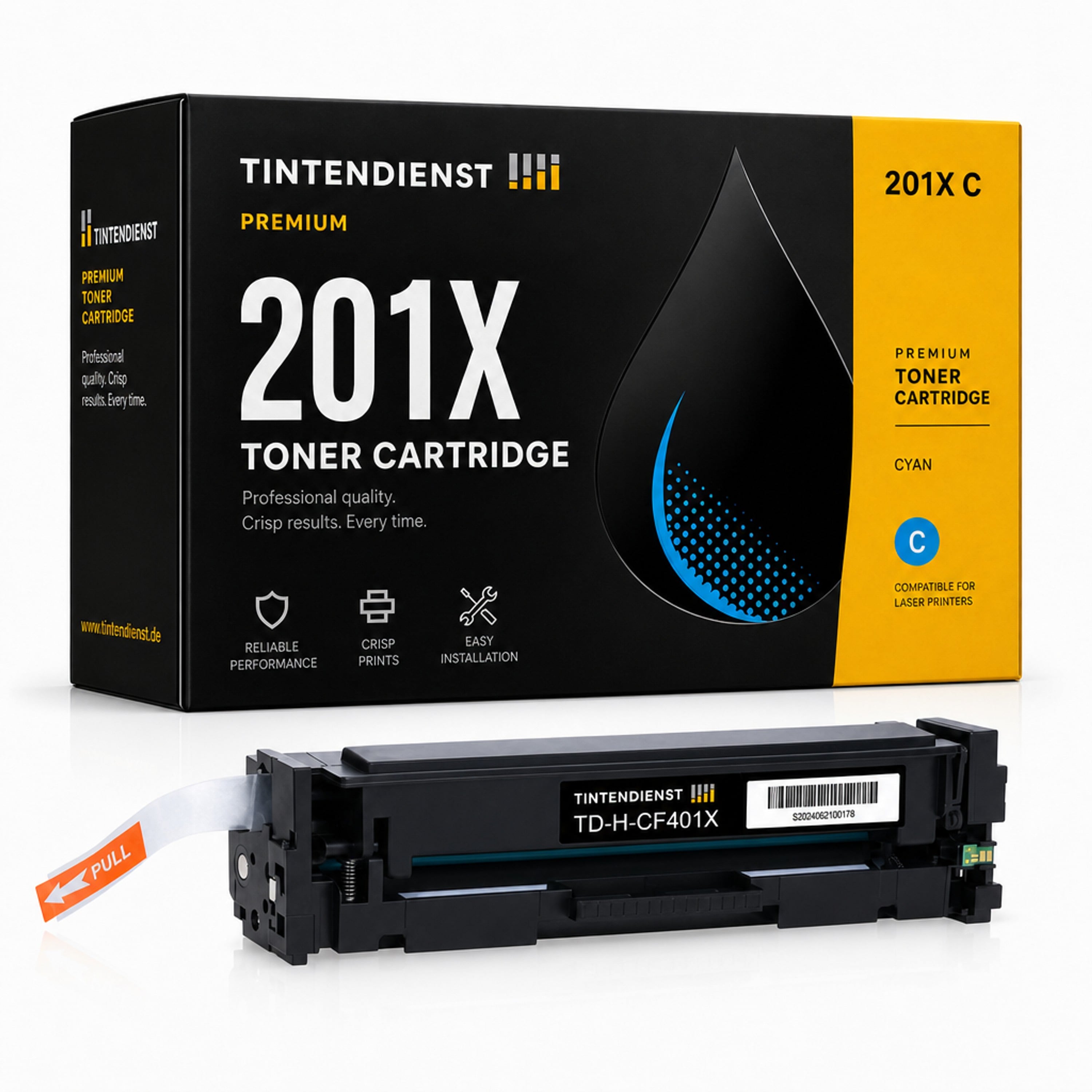 Toner kompatibel zu HP 201X, cyan
