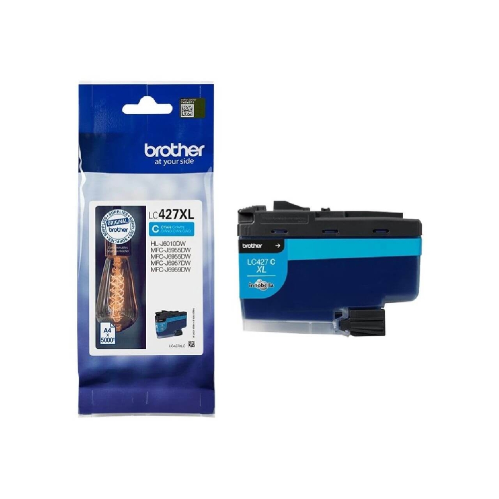 Original Brother Tintenpatrone LC-427XLC Cyan [XXL Füllmenge]
