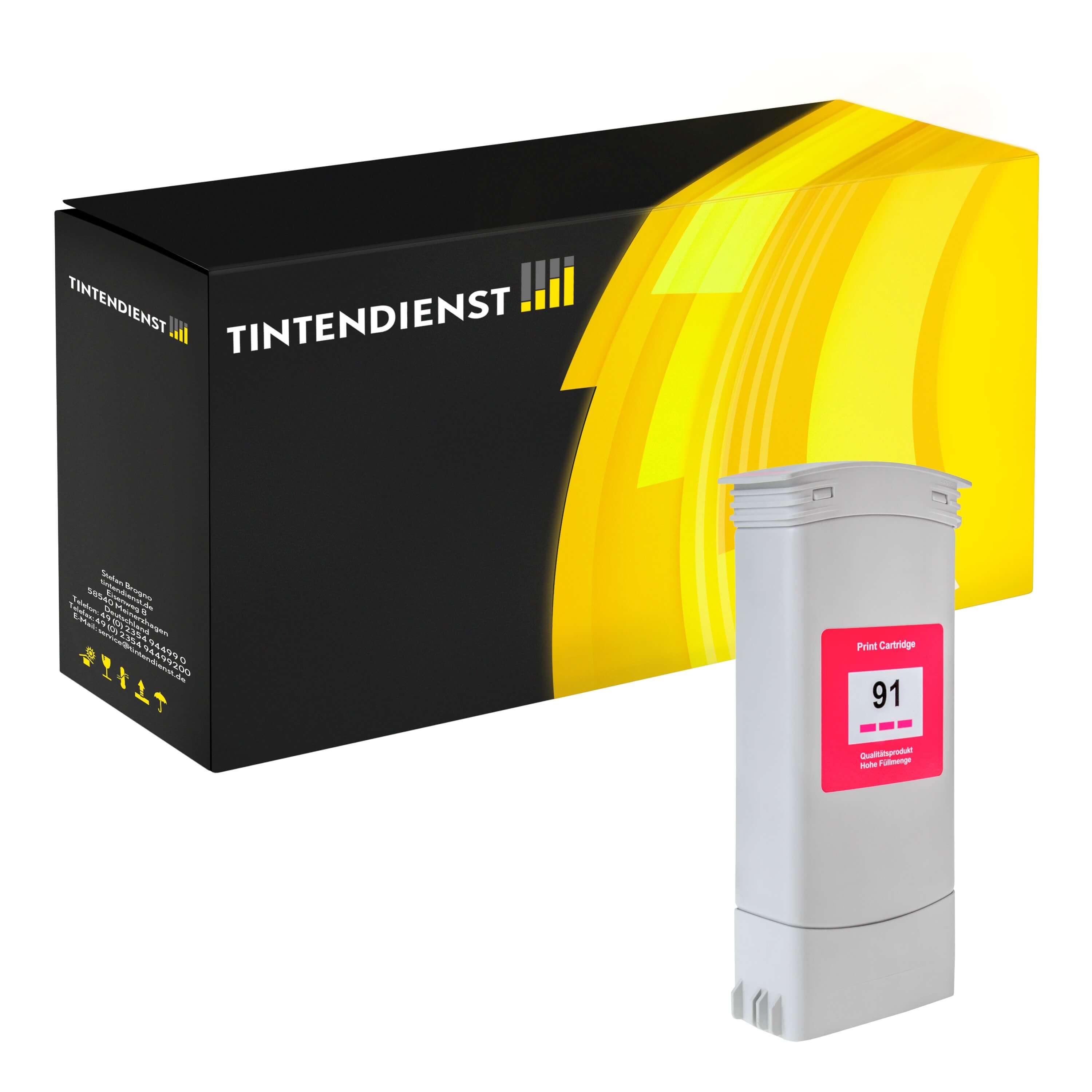 Druckerpatrone kompatibel zu HP 91, magenta