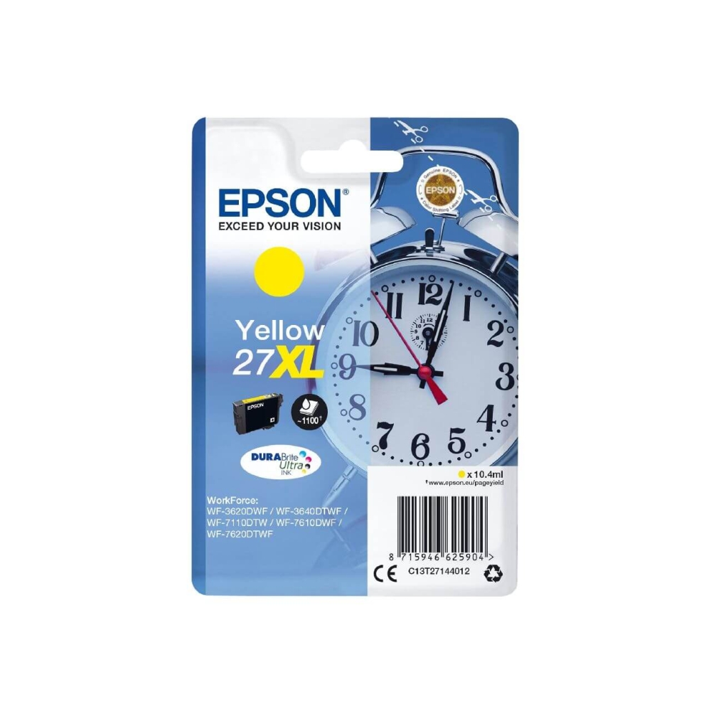 Original Epson Tintenpatrone C13T27144012 / 27XL Gelb