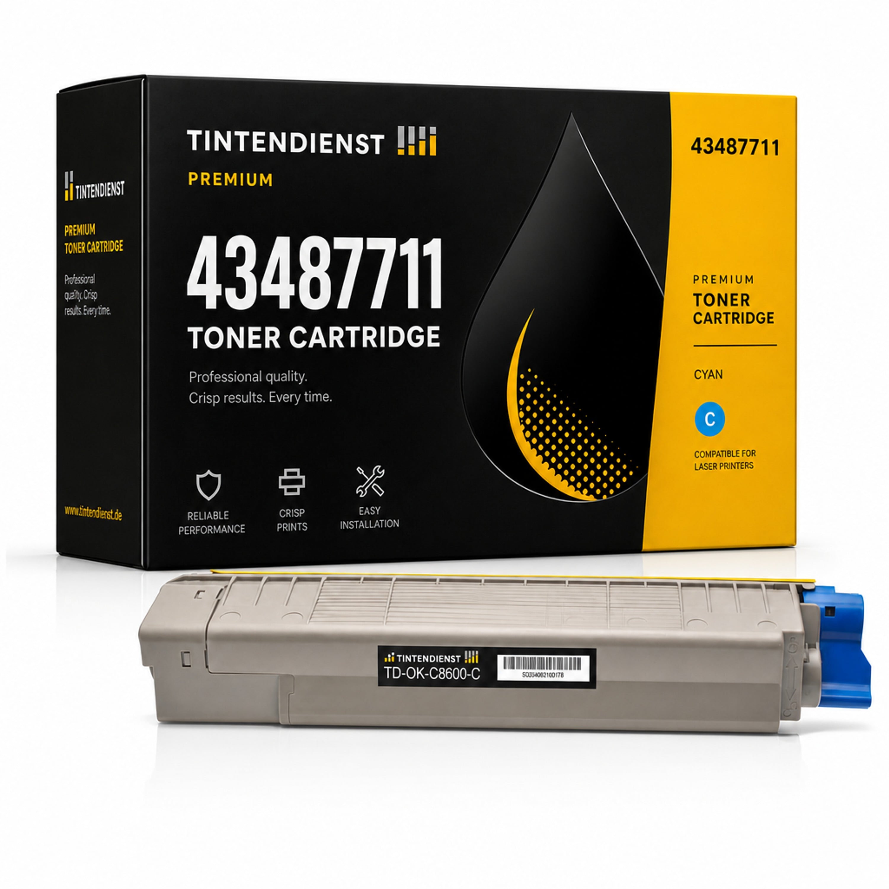 Toner kompatibel zu OKI 43487711, cyan