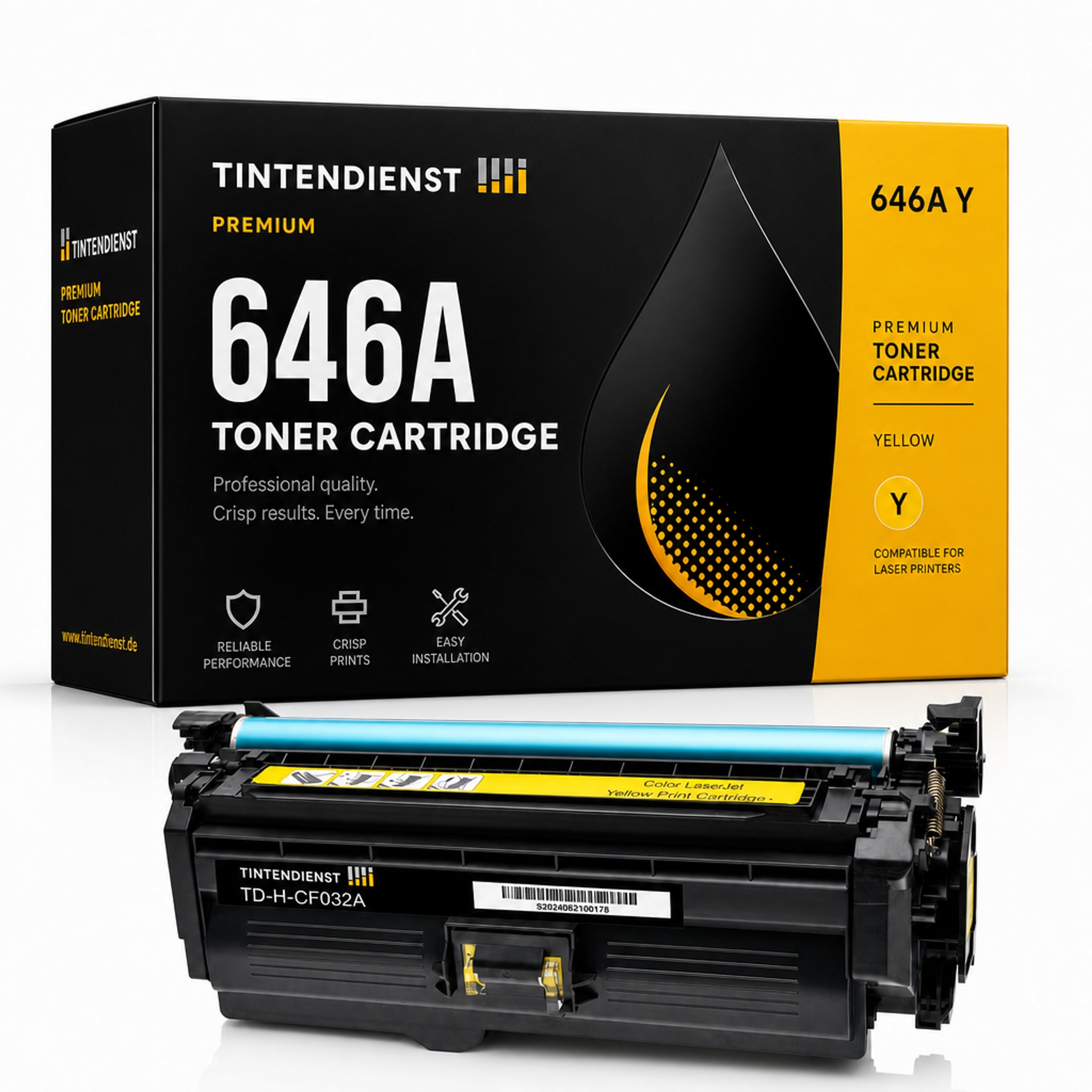 Toner kompatibel zu HP 646A, gelb