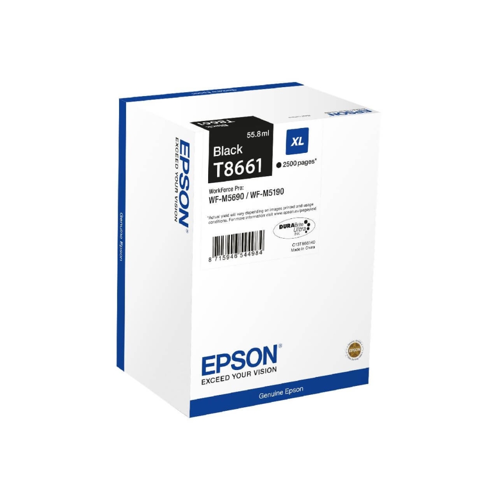 Original Epson Tintenpatrone C13T866140 / T8661 Schwarz