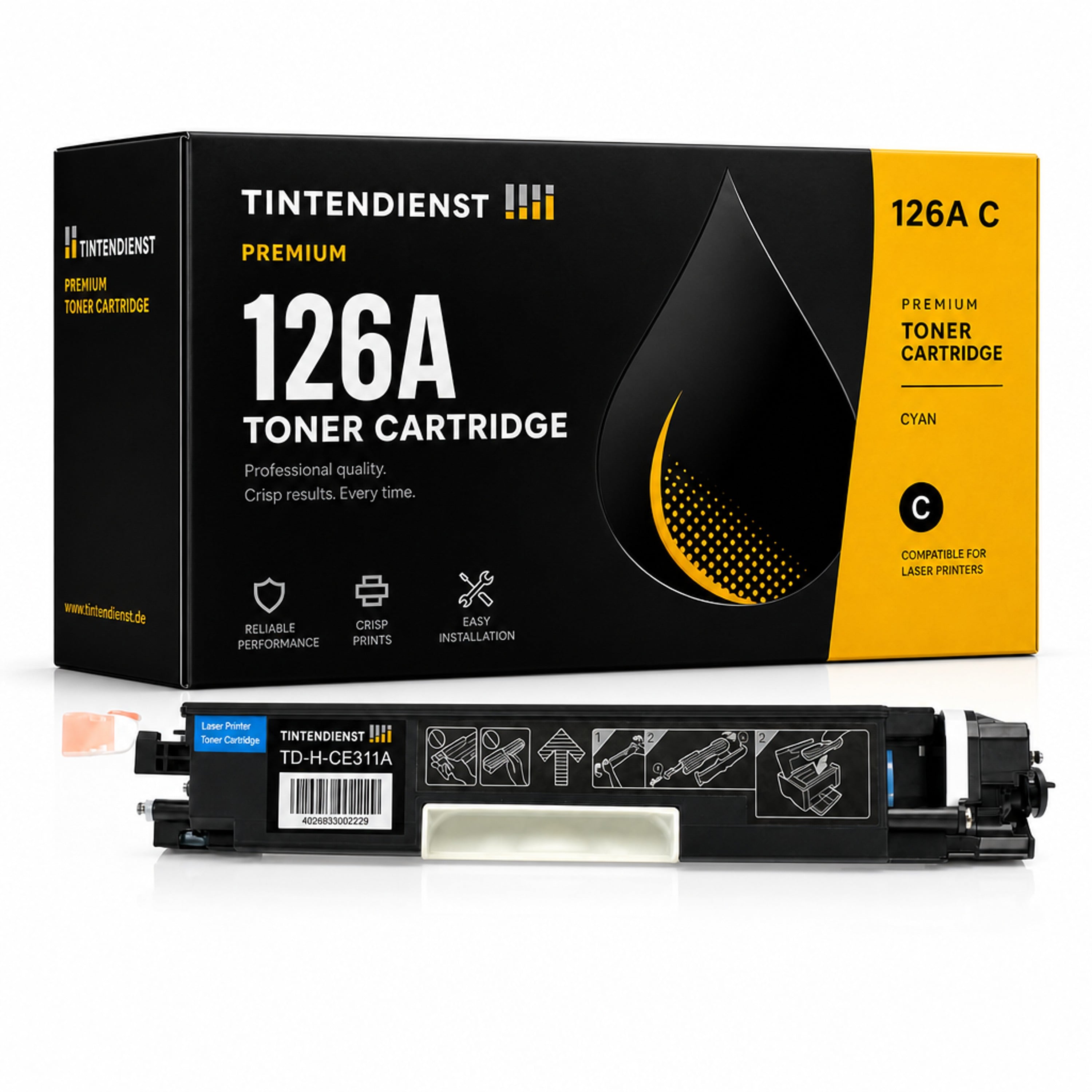 Toner kompatibel zu HP 126A, cyan