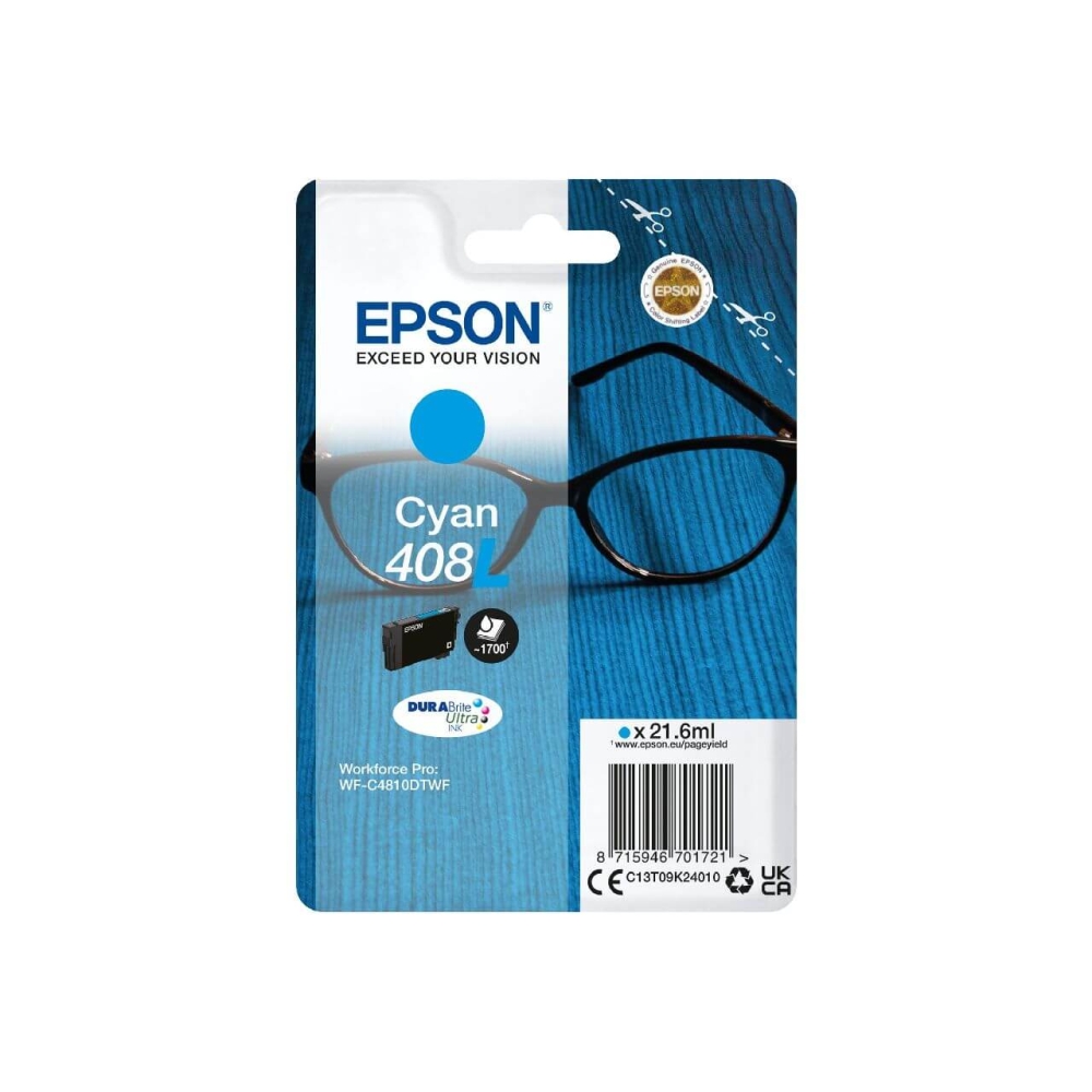 Original Epson Tintenpatrone C13T09K24010 / 408L Cyan
