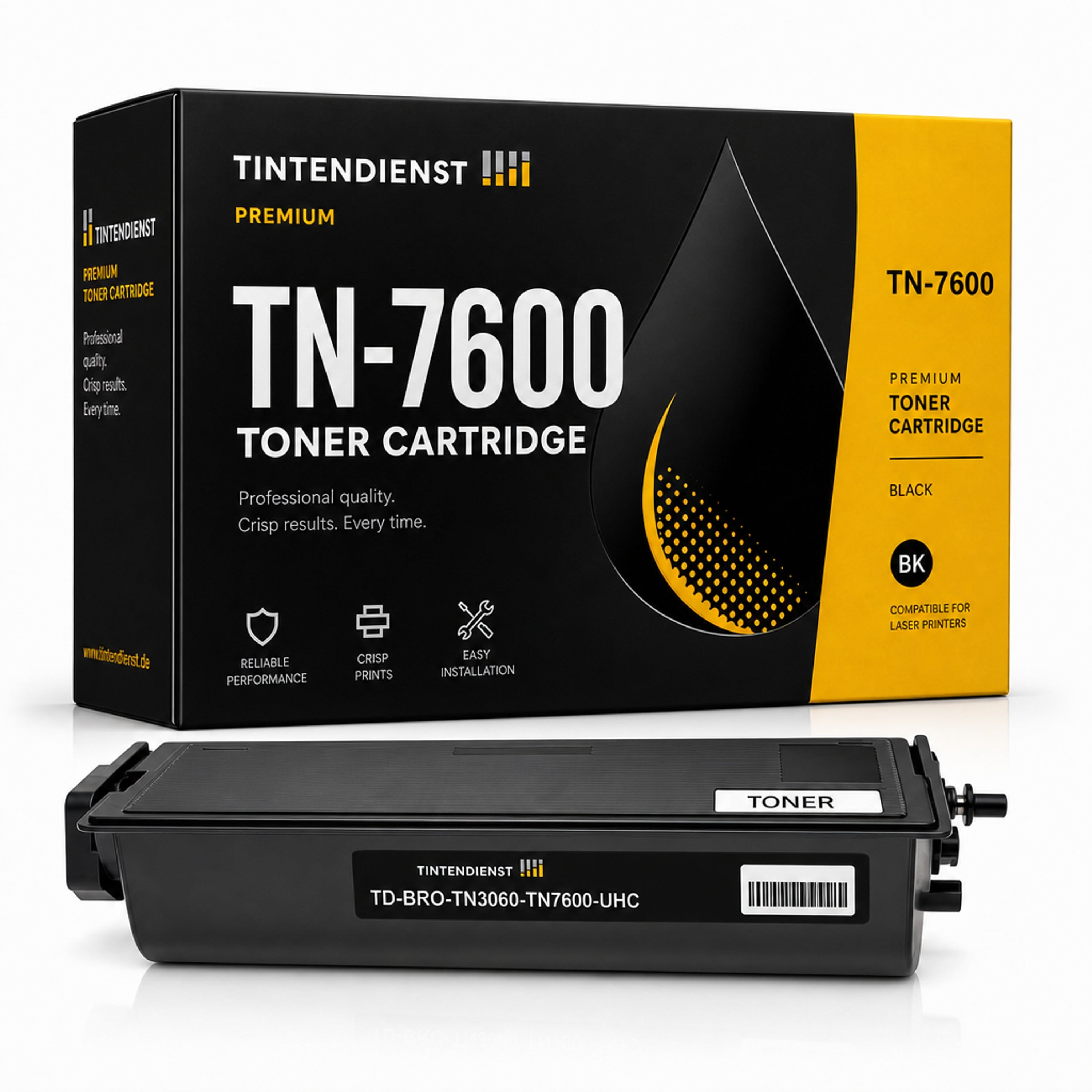 Toner kompatibel zu Brother TN-7600 XL, schwarz