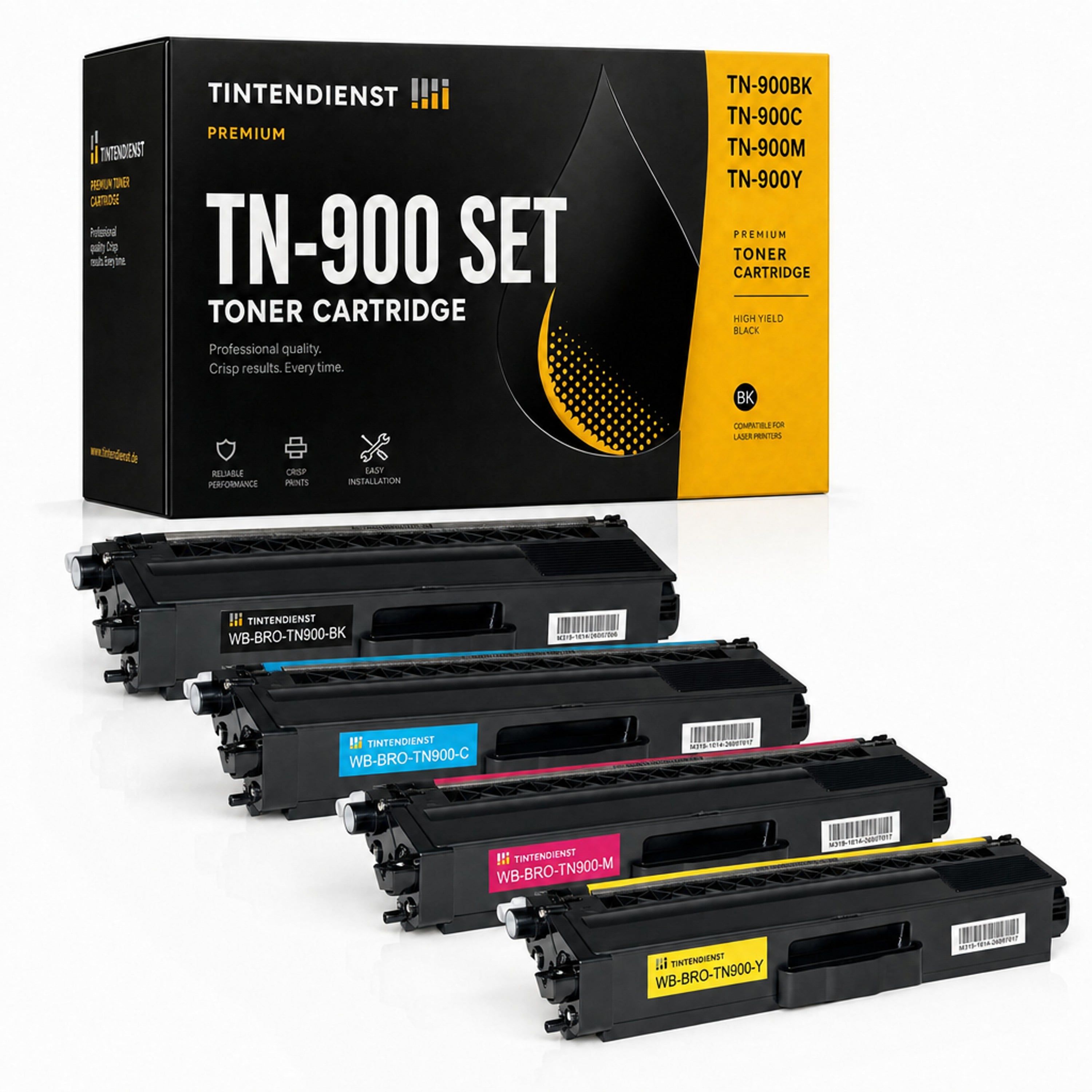 Set kompatibel zu Brother TN-900, 4 Toner