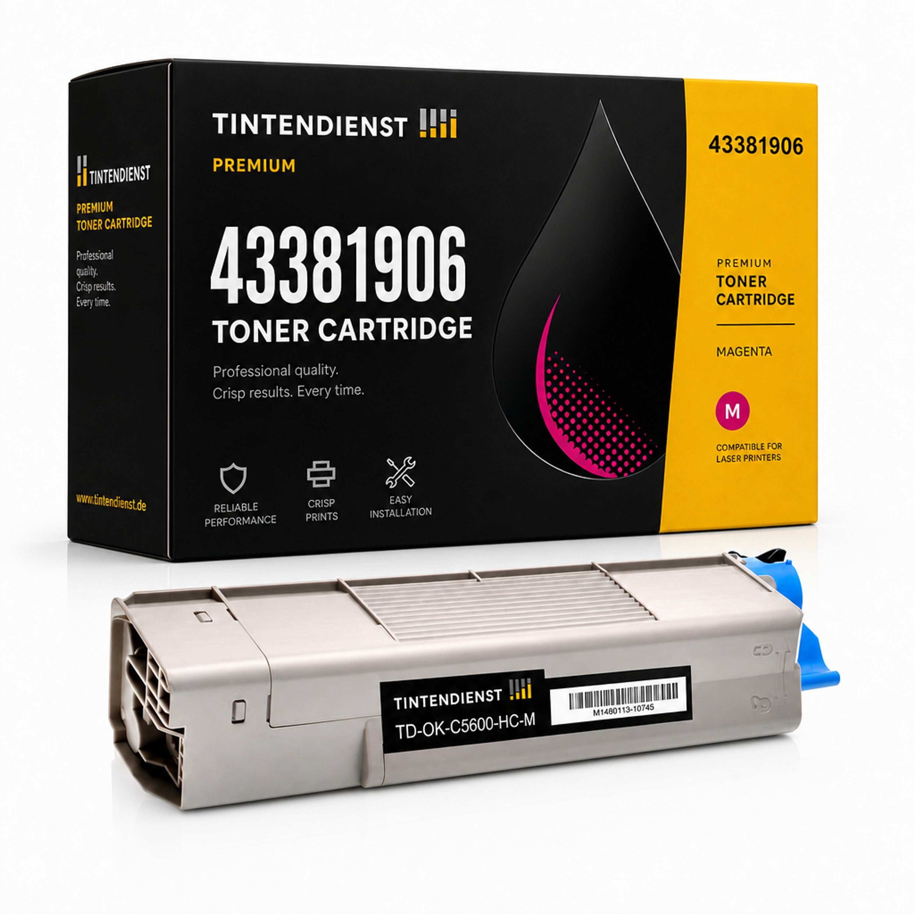 Toner kompatibel zu OKI 43381906, magenta