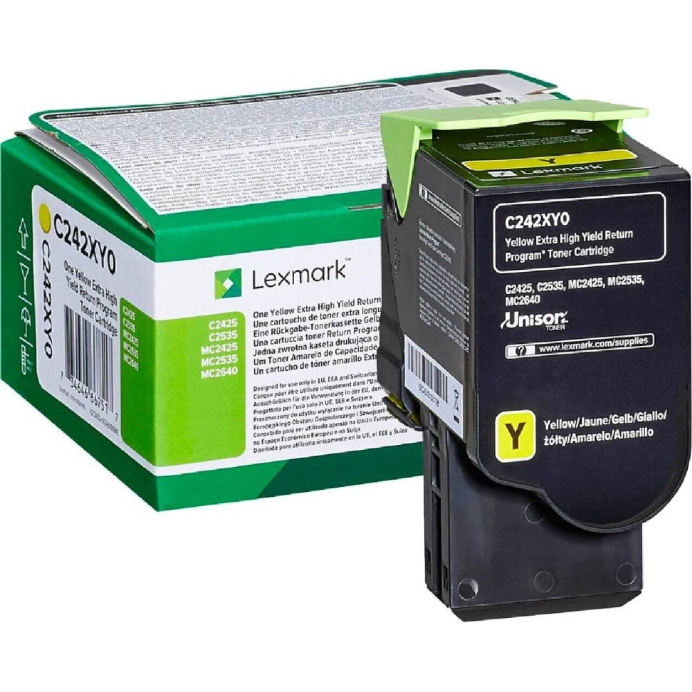 Original Lexmark Toner C242XY0 Gelb