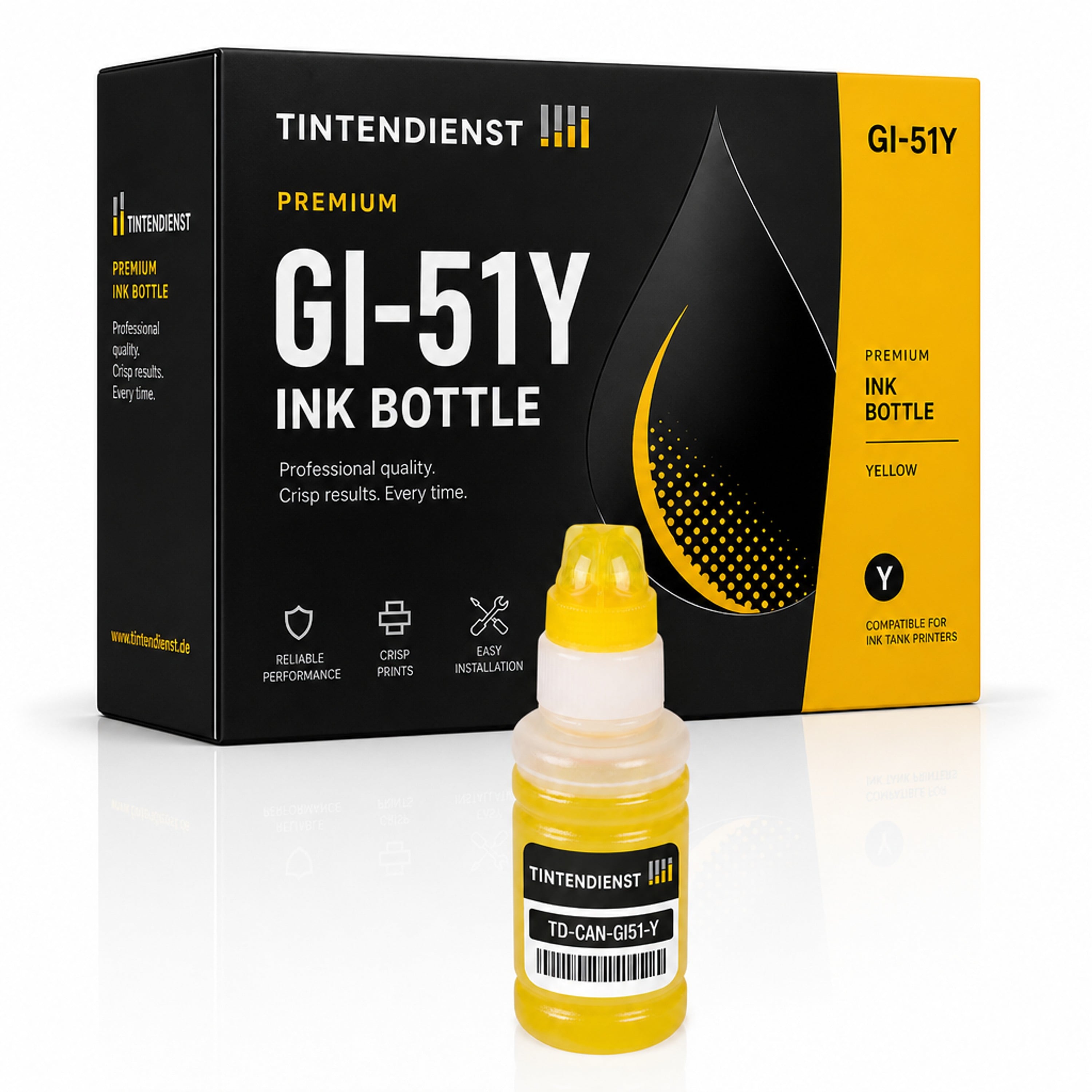 Tintentank kompatibel zu Canon GI-51Y, gelb