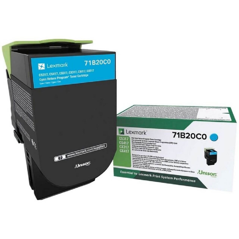 Original Lexmark Toner 71B20C0 Cyan