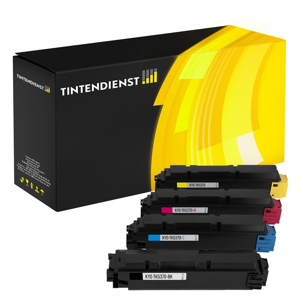 Tintendienst Set 4 Toner für Kyocera TK5370 1xbk 1xcmy