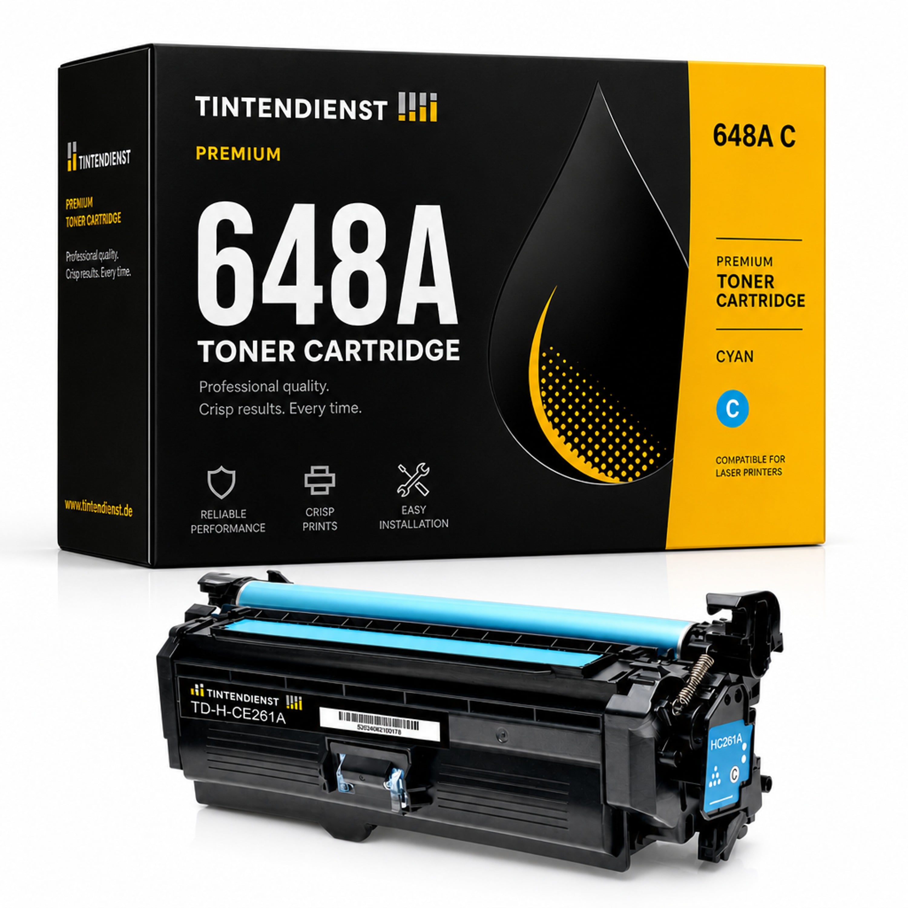 Toner kompatibel zu HP 648A, cyan