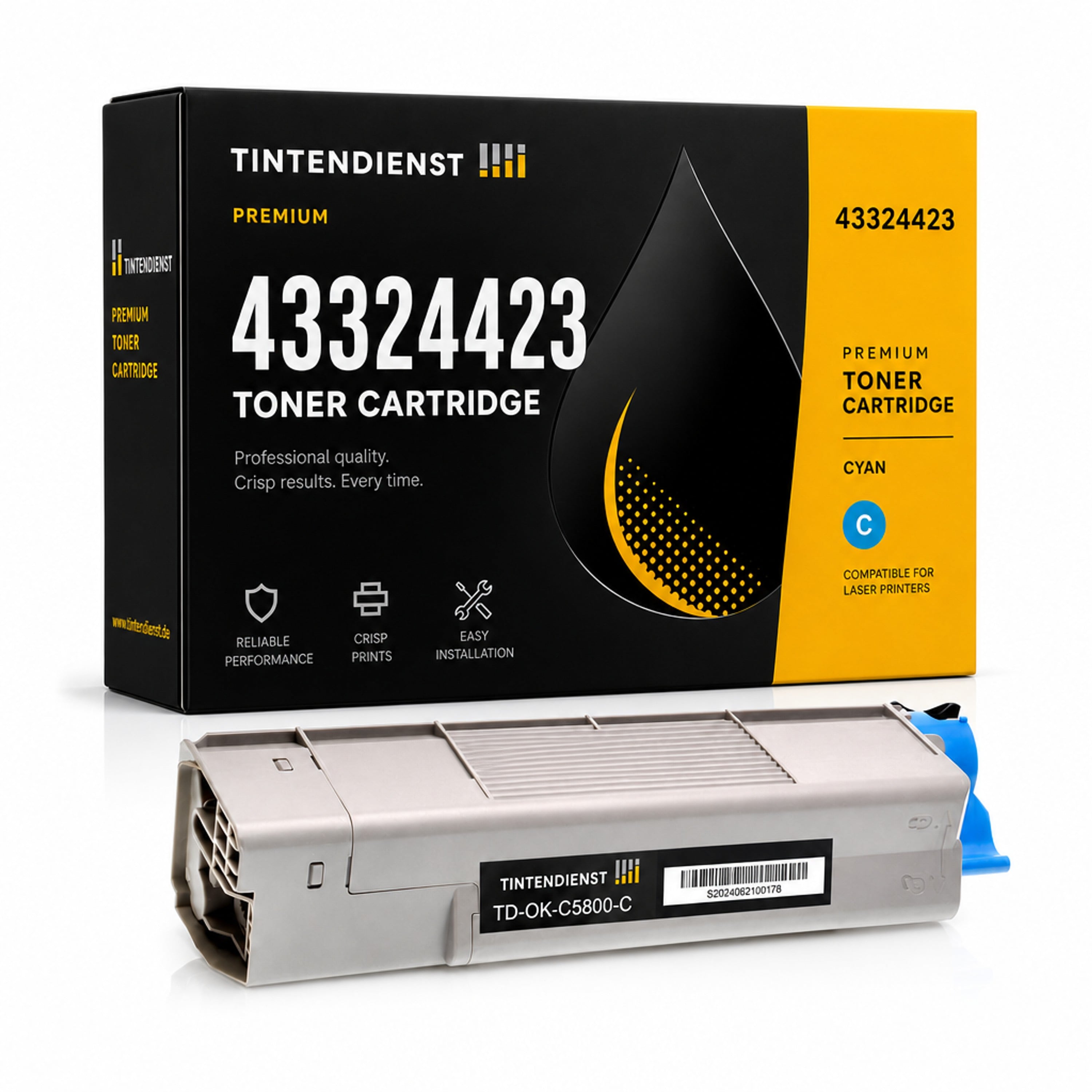 Toner kompatibel zu OKI 43324423, cyan