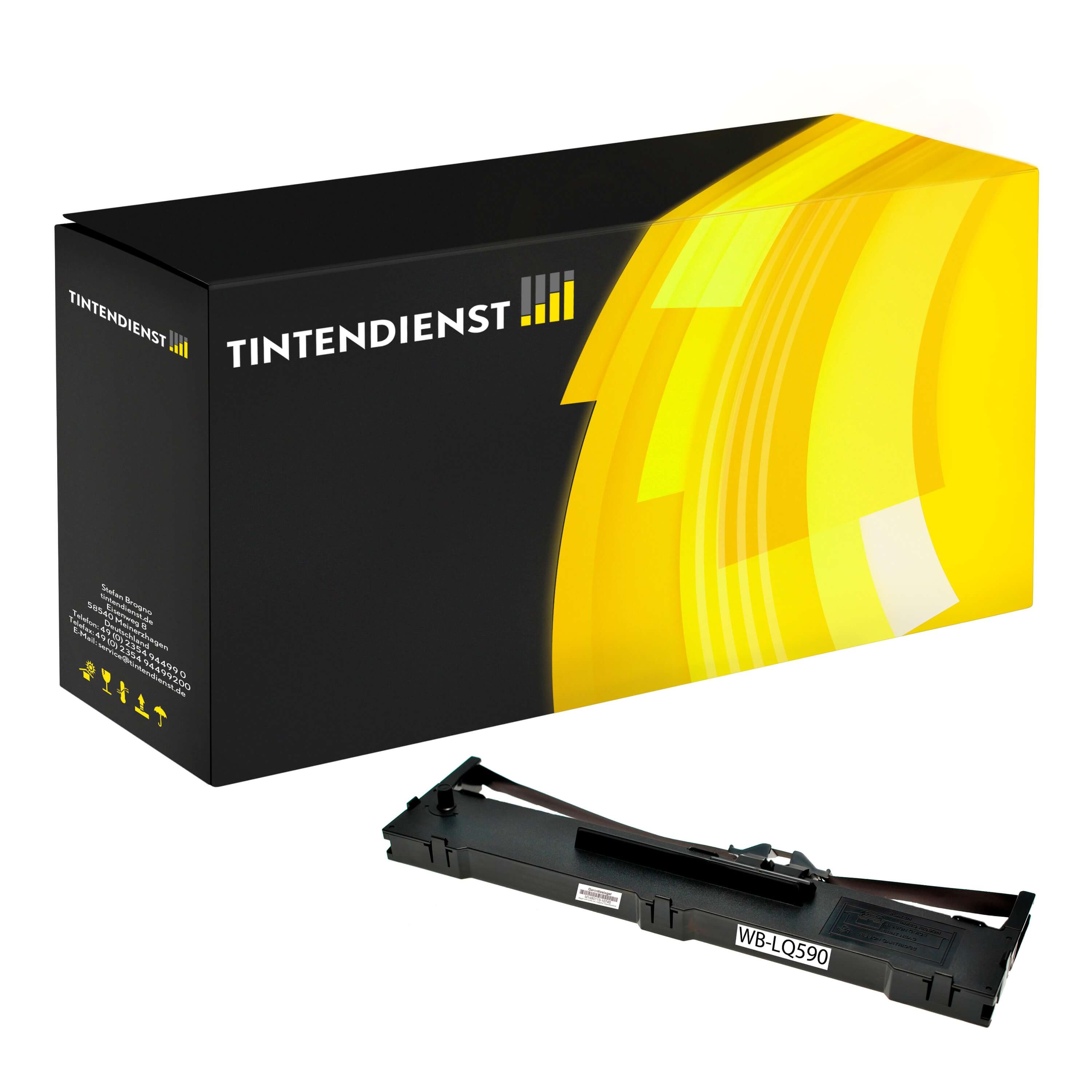 Tintendienst kompatibel für Epson Farbband C13S015337 Schwarz