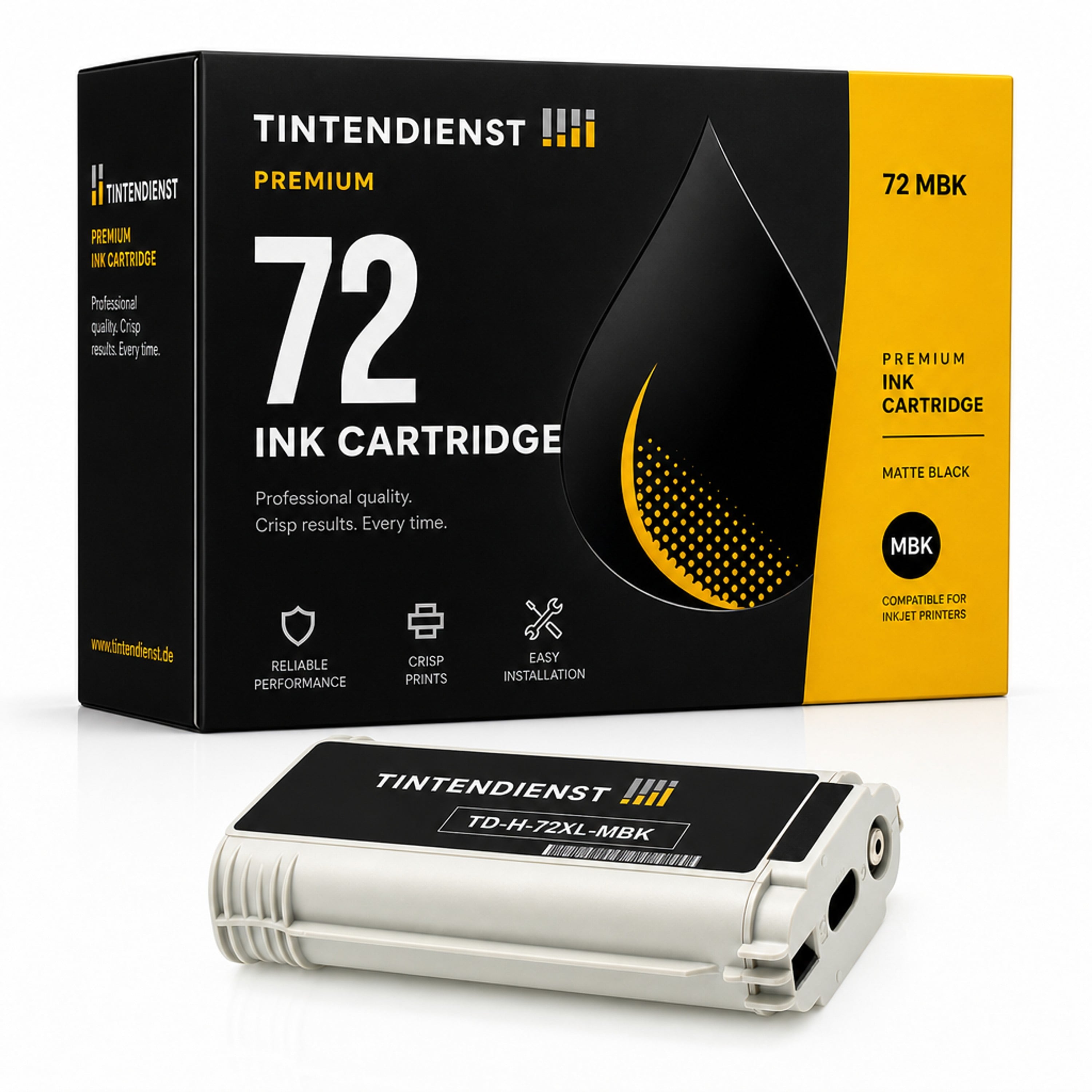 Druckerpatrone kompatibel zu HP 72, matt schwarz