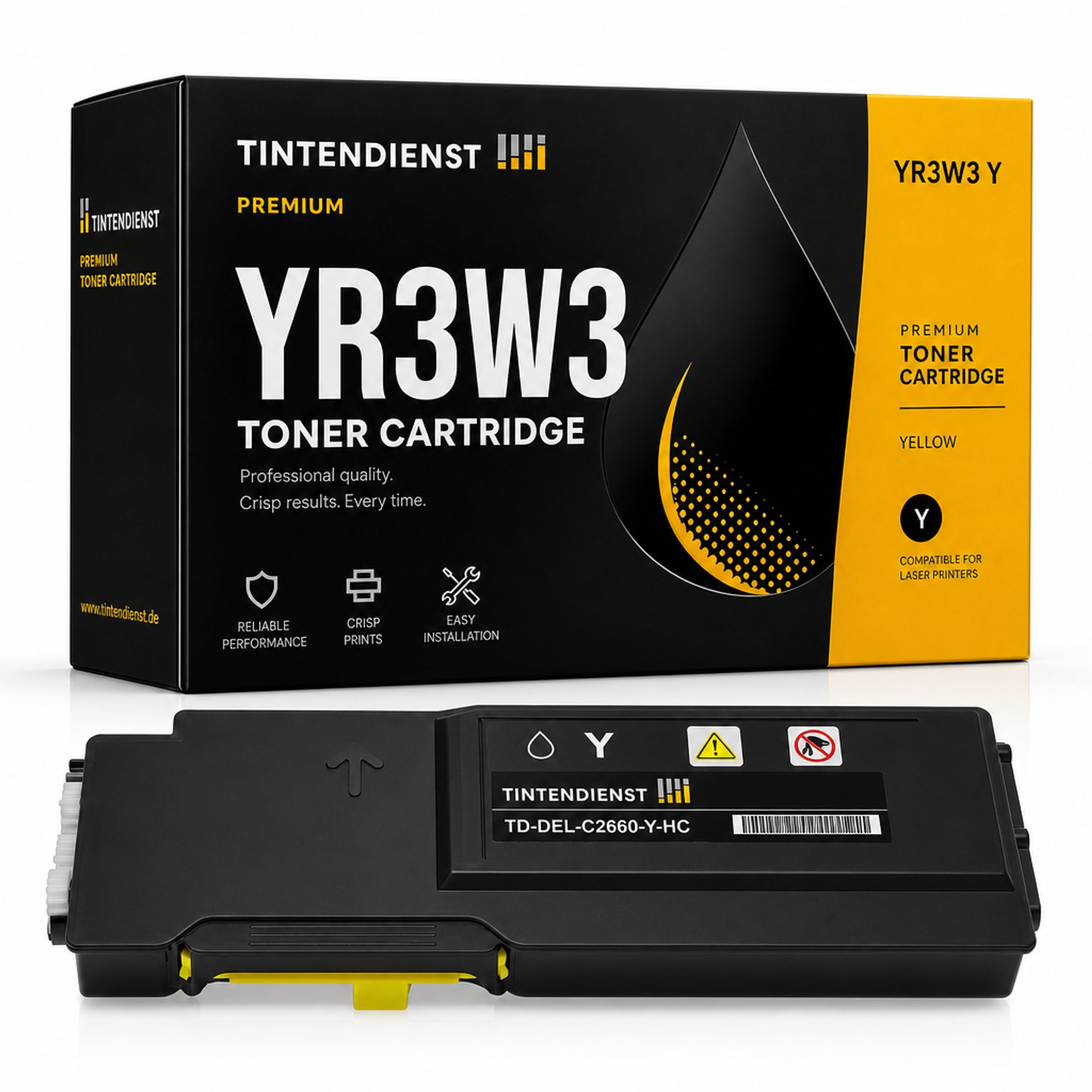 Toner kompatibel zu Dell YR3W3, gelb