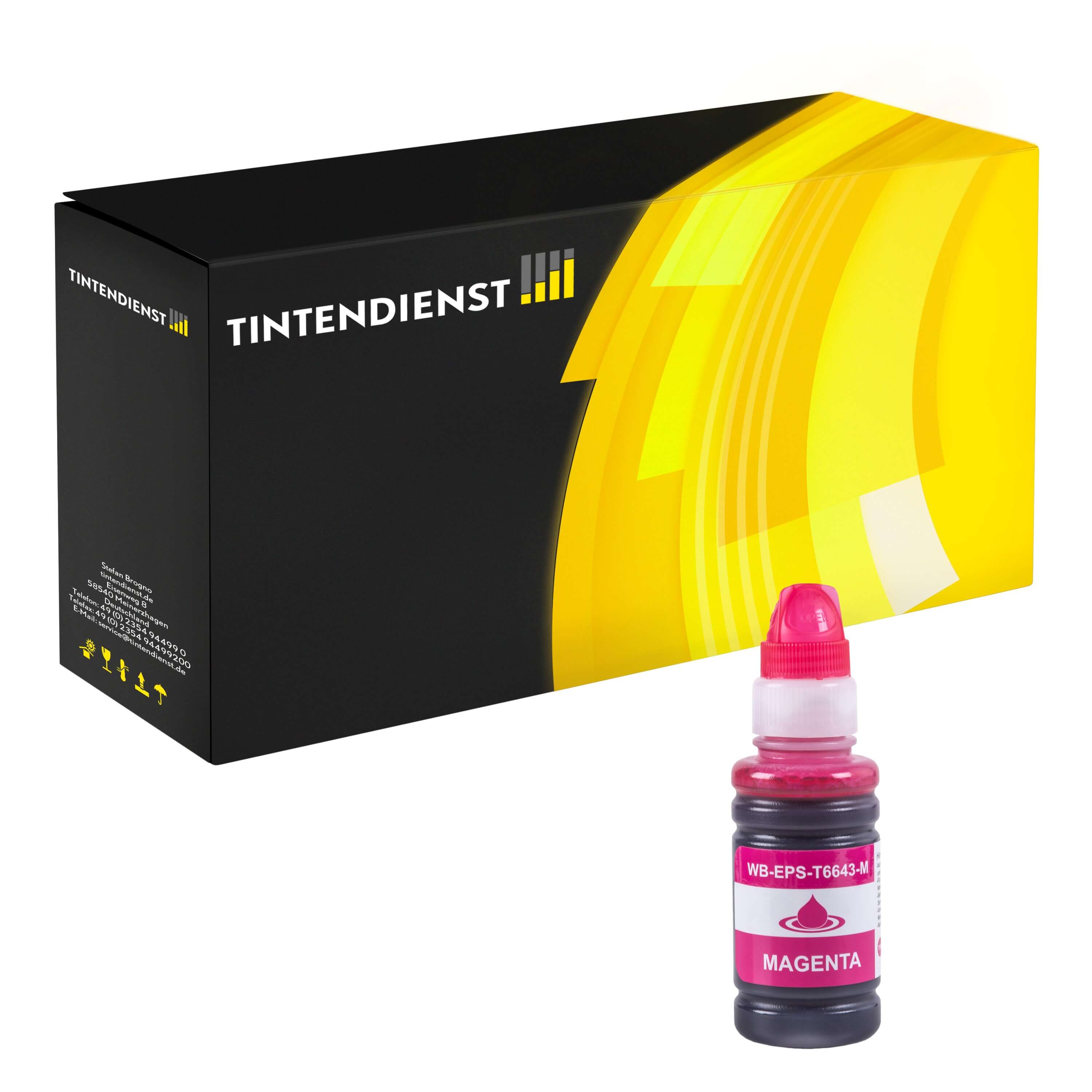 Tintendienst kompatibel für Epson Tintenpatrone C13T664340 / 664 Magenta