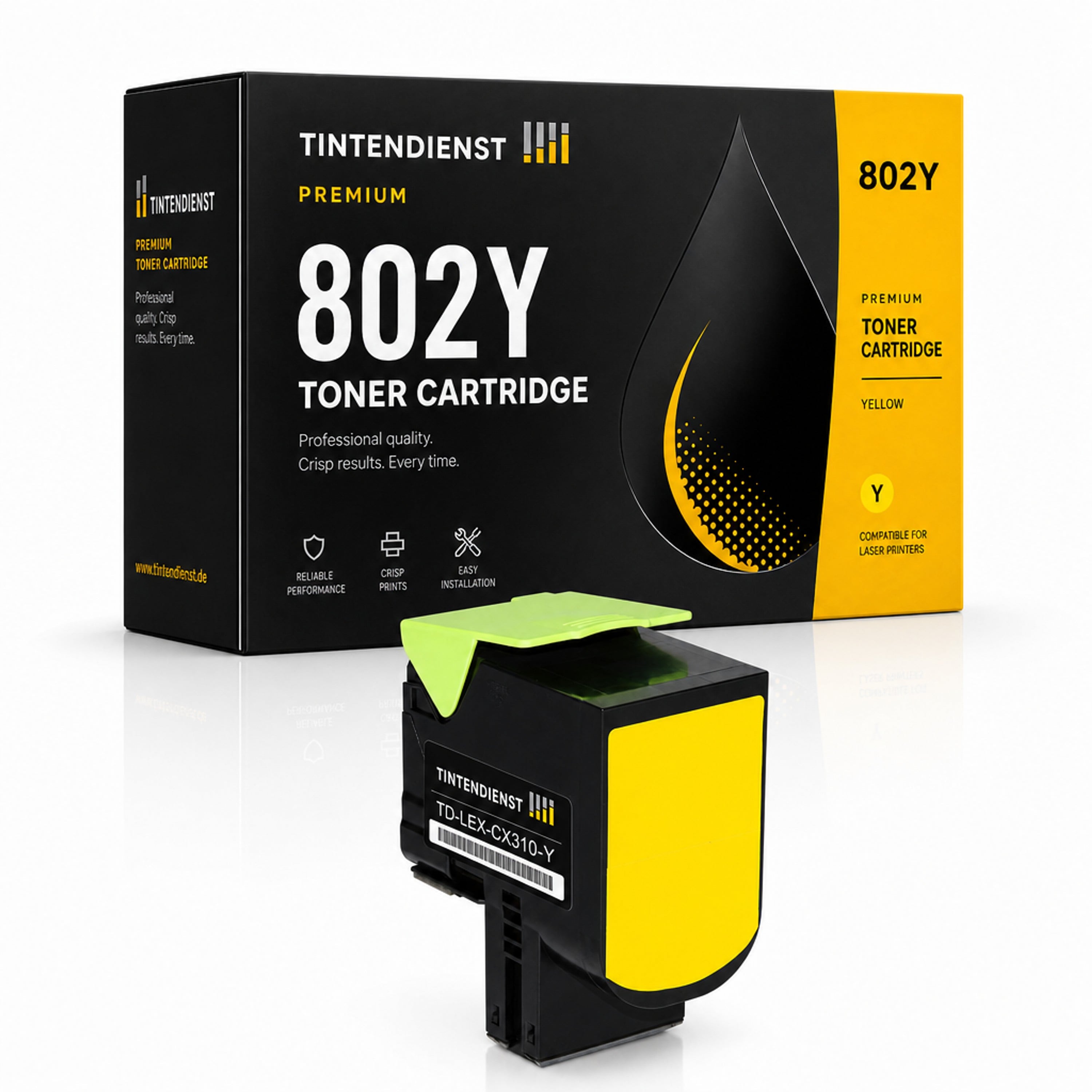 Toner kompatibel zu Lexmark 802Y, gelb