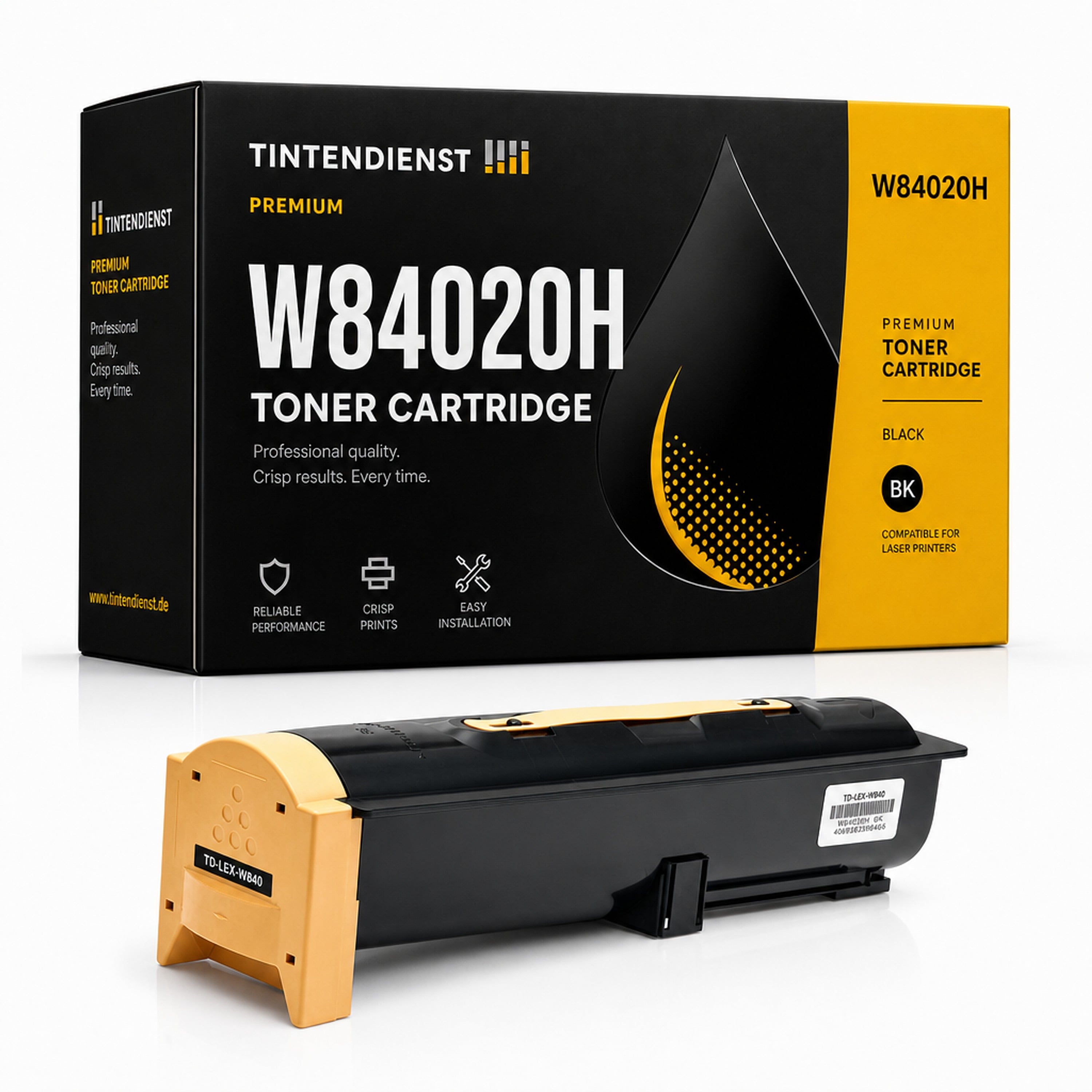Toner kompatibel zu Lexmark W84020H, schwarz