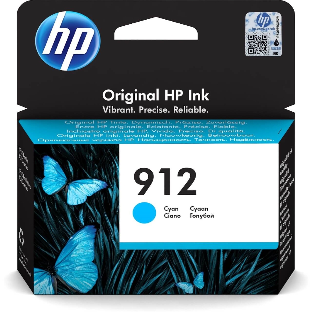 Original HP Tintenpatrone 3YL77AE / 912 Cyan