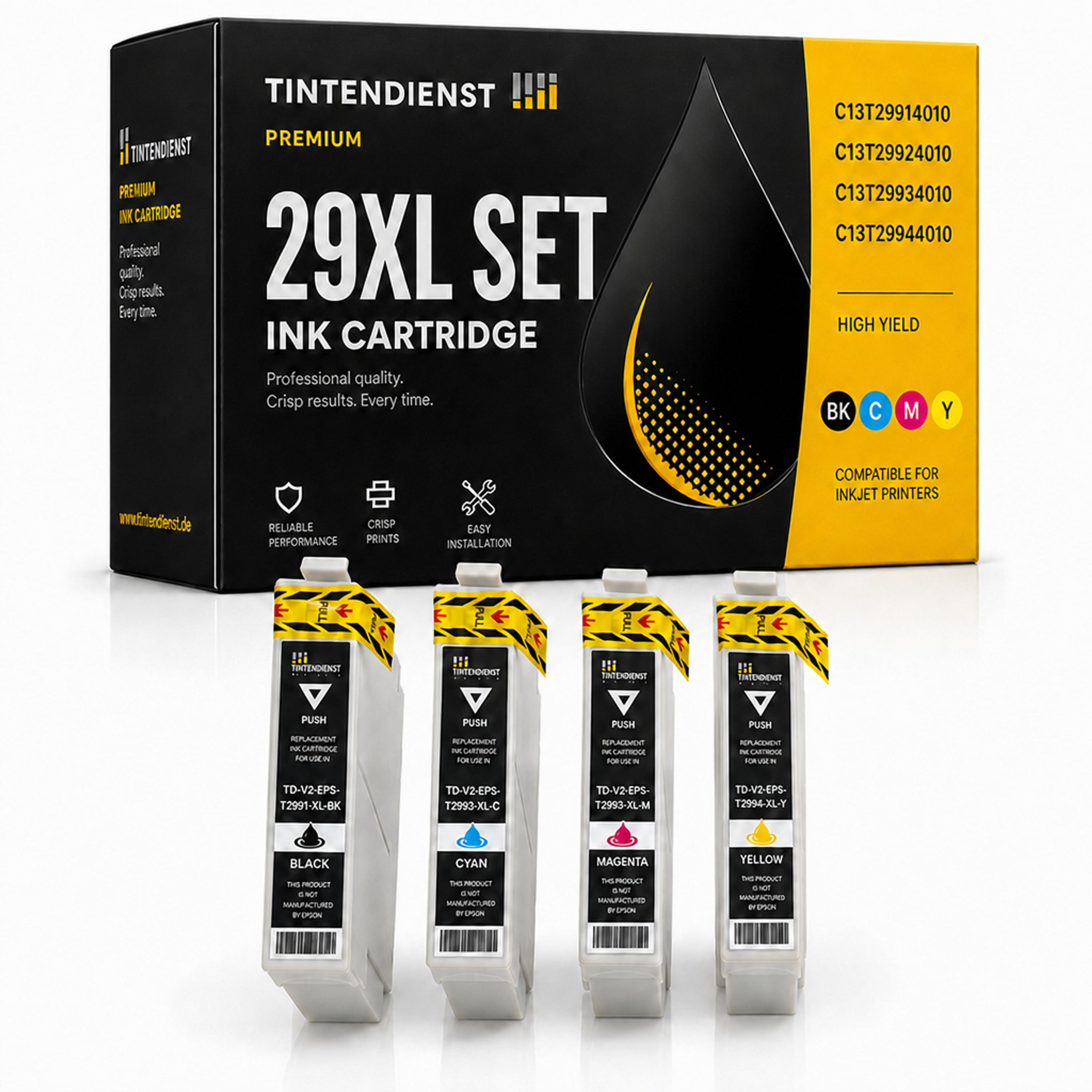 Set kompatibel zu Epson C13T29914010, 4 Patronen