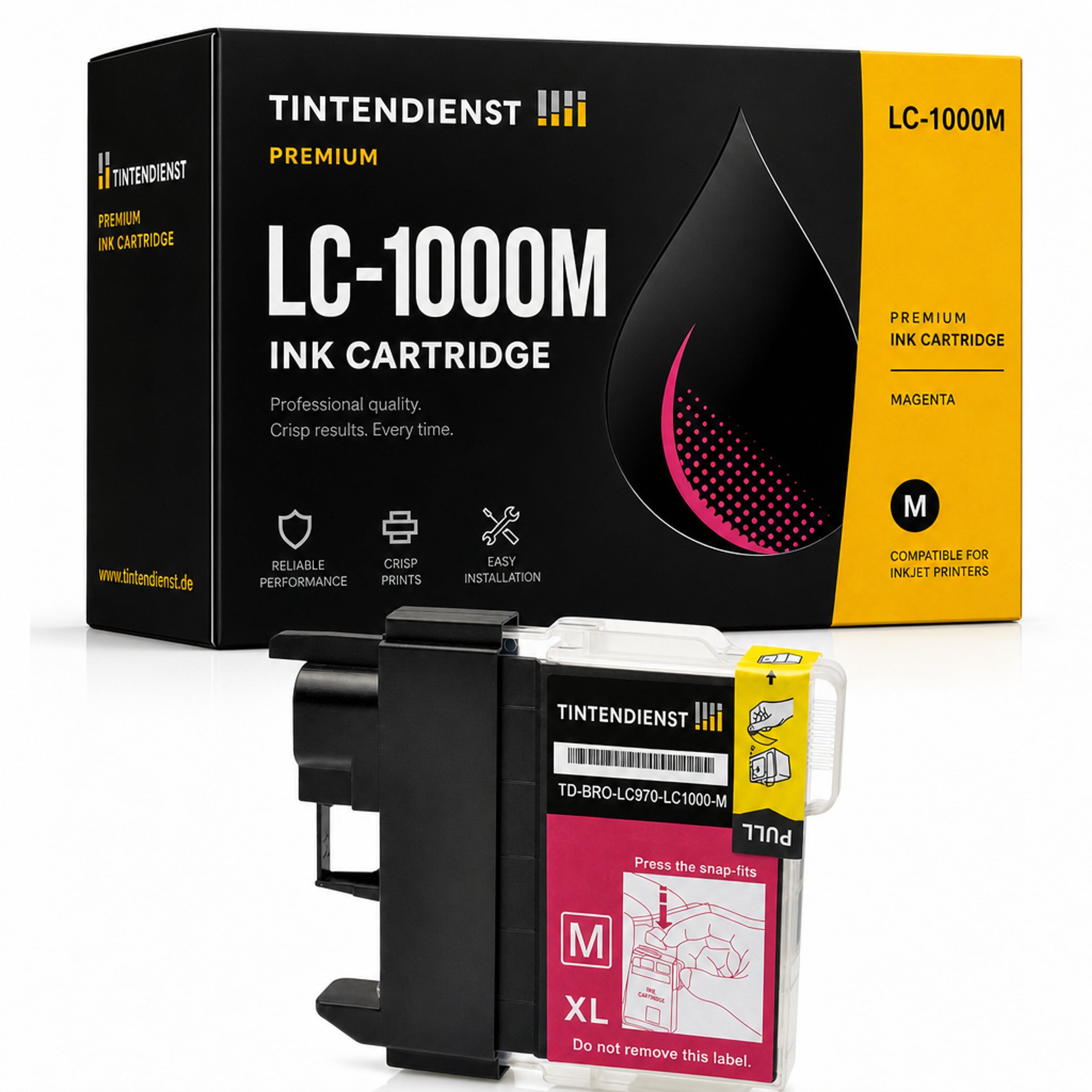 Druckerpatrone kompatibel zu Brother LC-1000M, magenta
