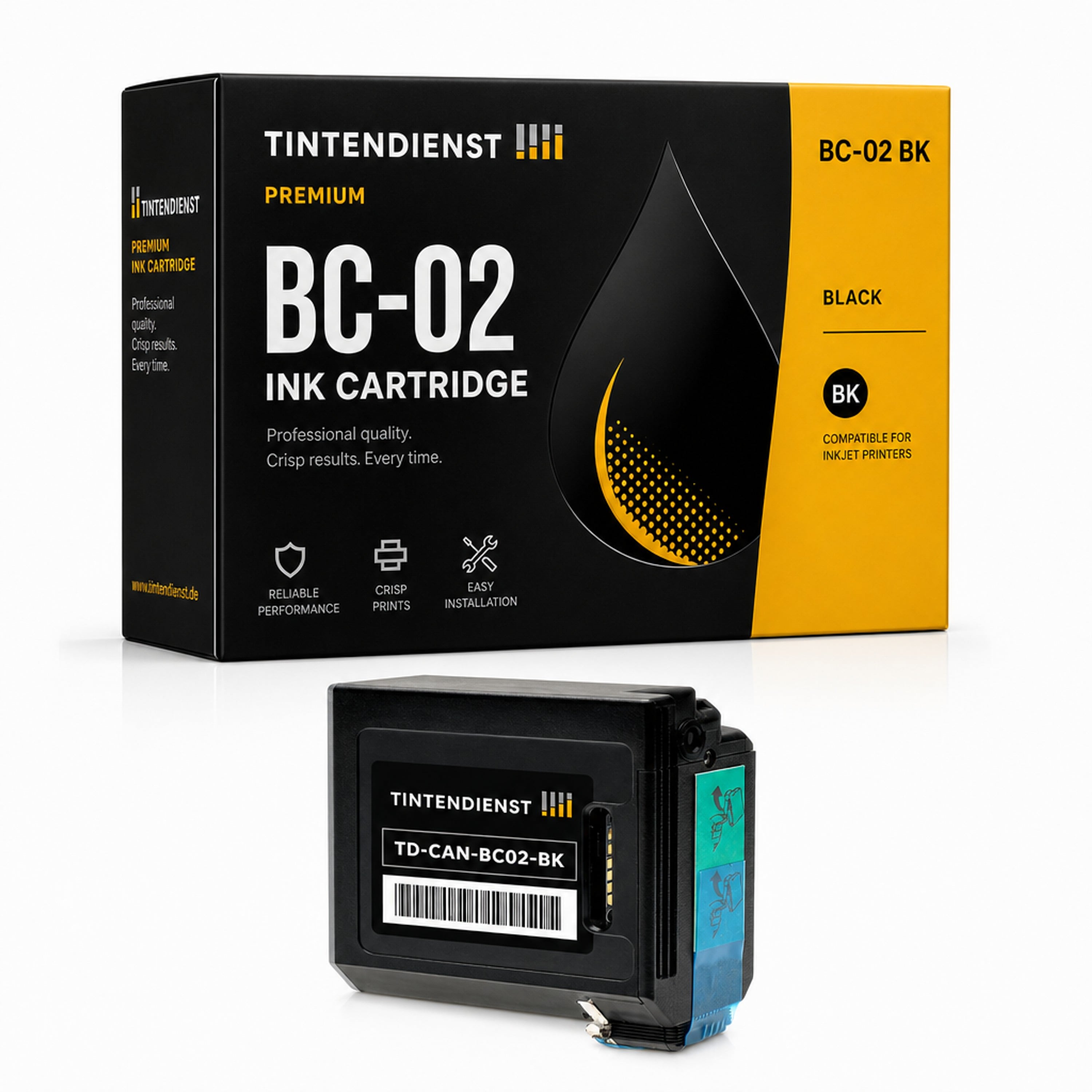 Druckerpatrone kompatibel zu Canon BC-02, schwarz