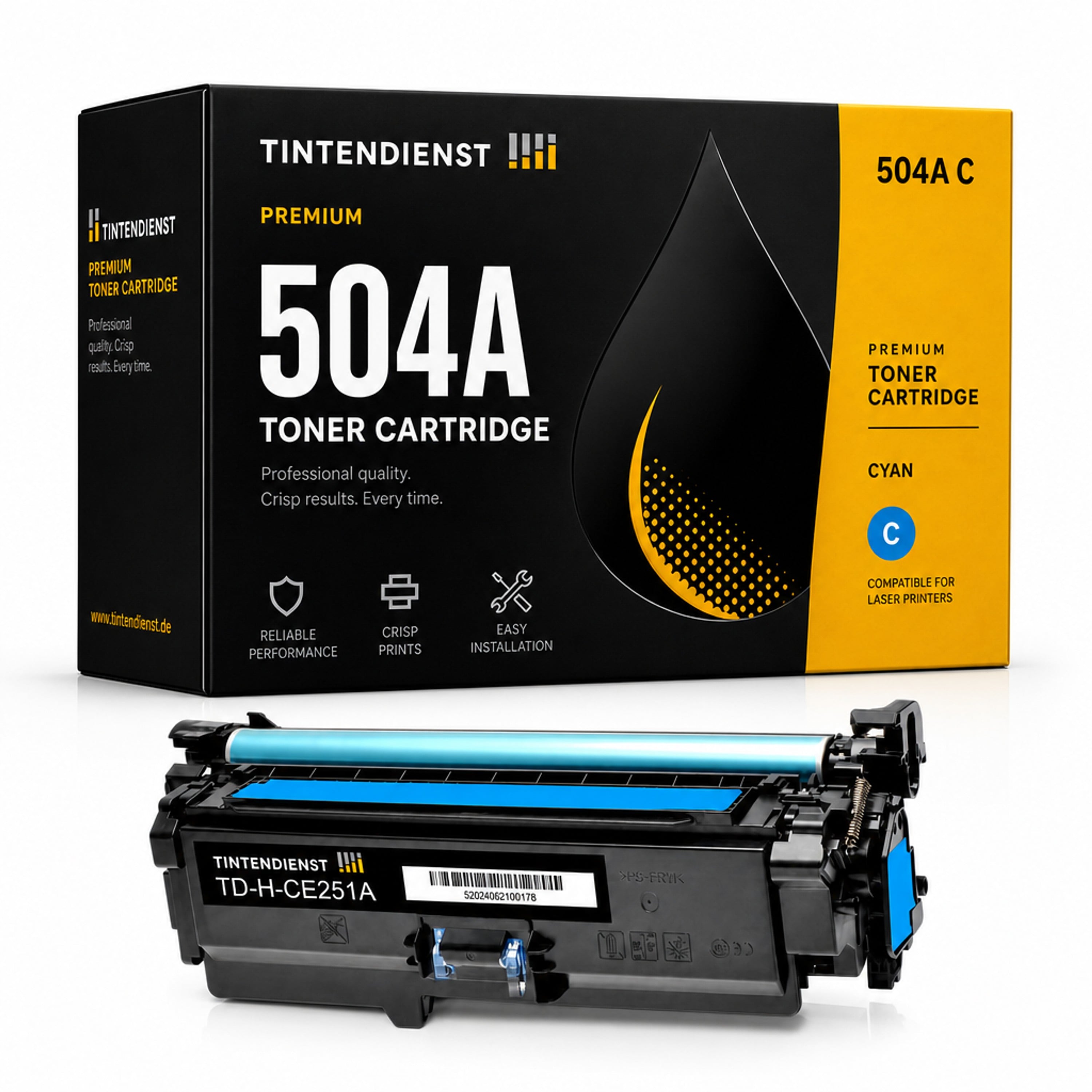 Toner kompatibel zu HP 504A, cyan