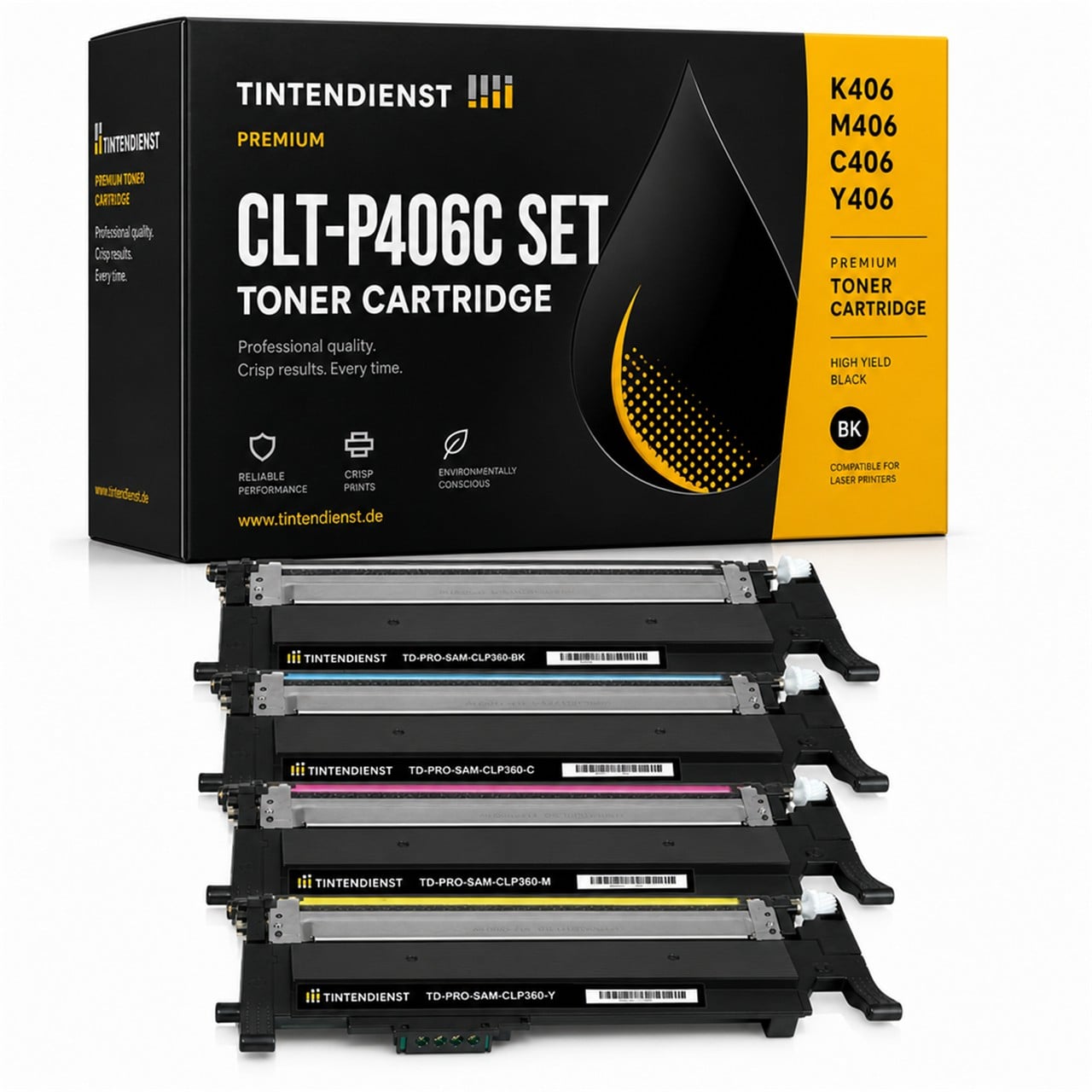 Set kompatibel zu Samsung CLT-K406S/ELS, 4 Toner