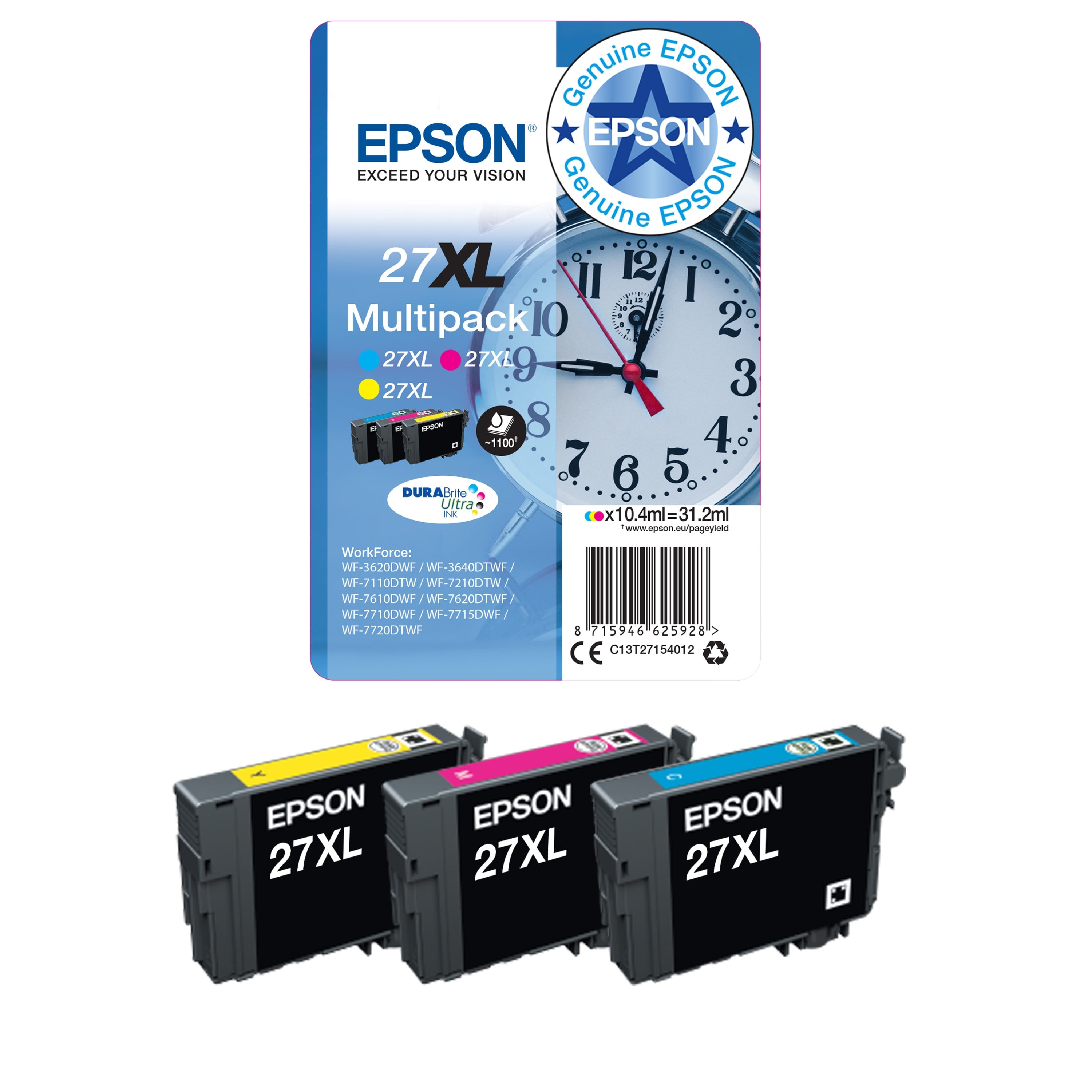 Original Epson Tintenpatronen C13T27154012