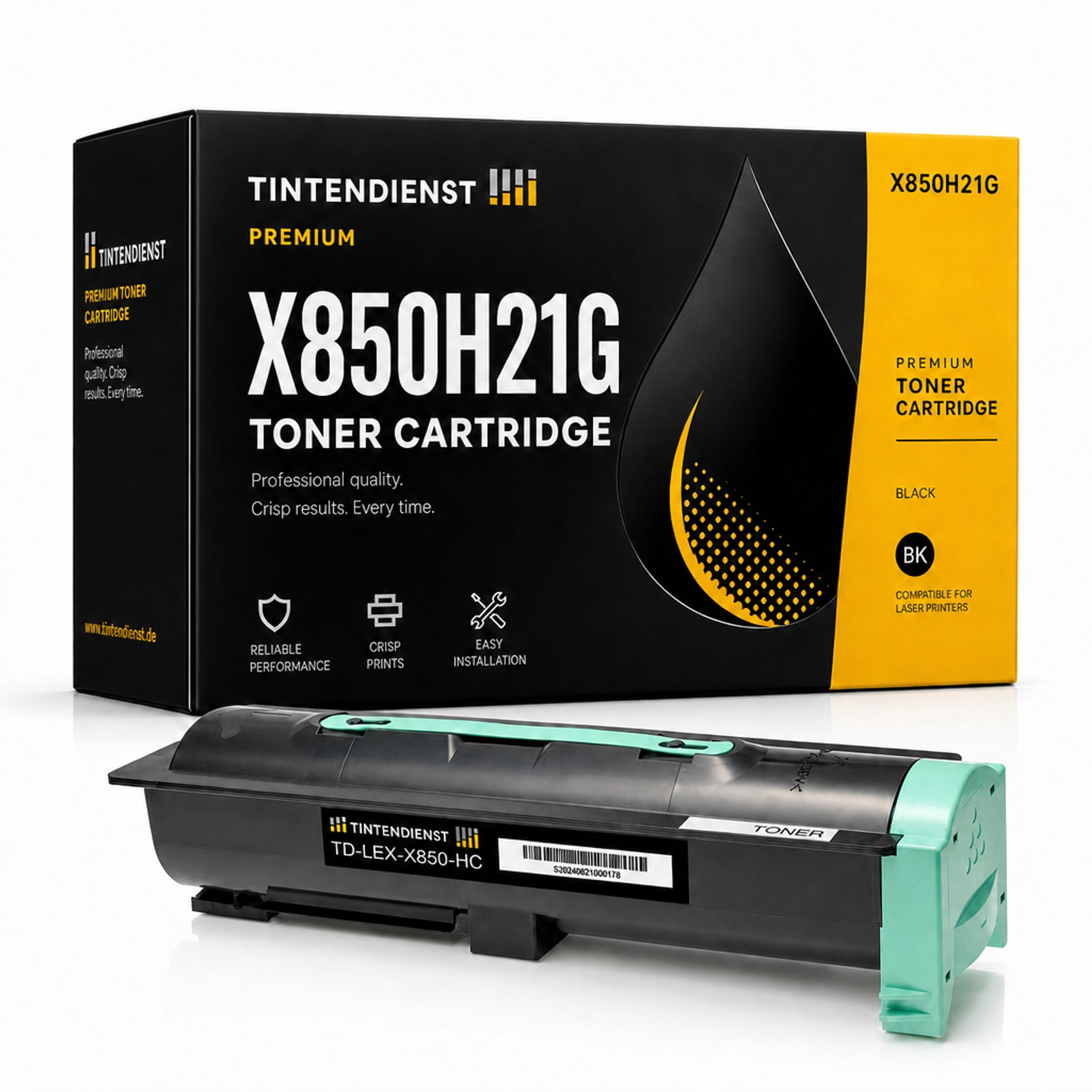 Toner kompatibel zu Lexmark X850H21G, schwarz