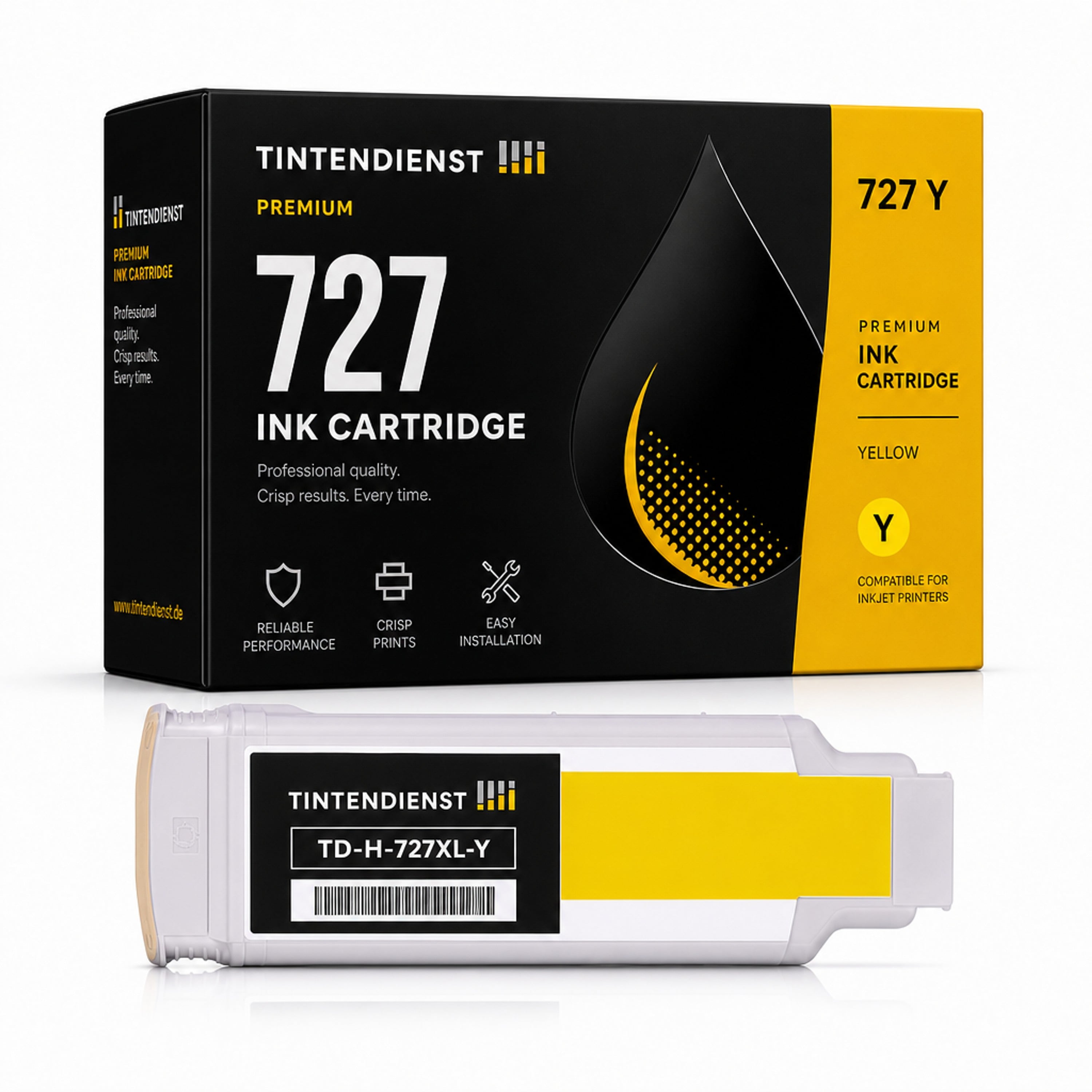 Druckerpatrone kompatibel zu HP 727, gelb